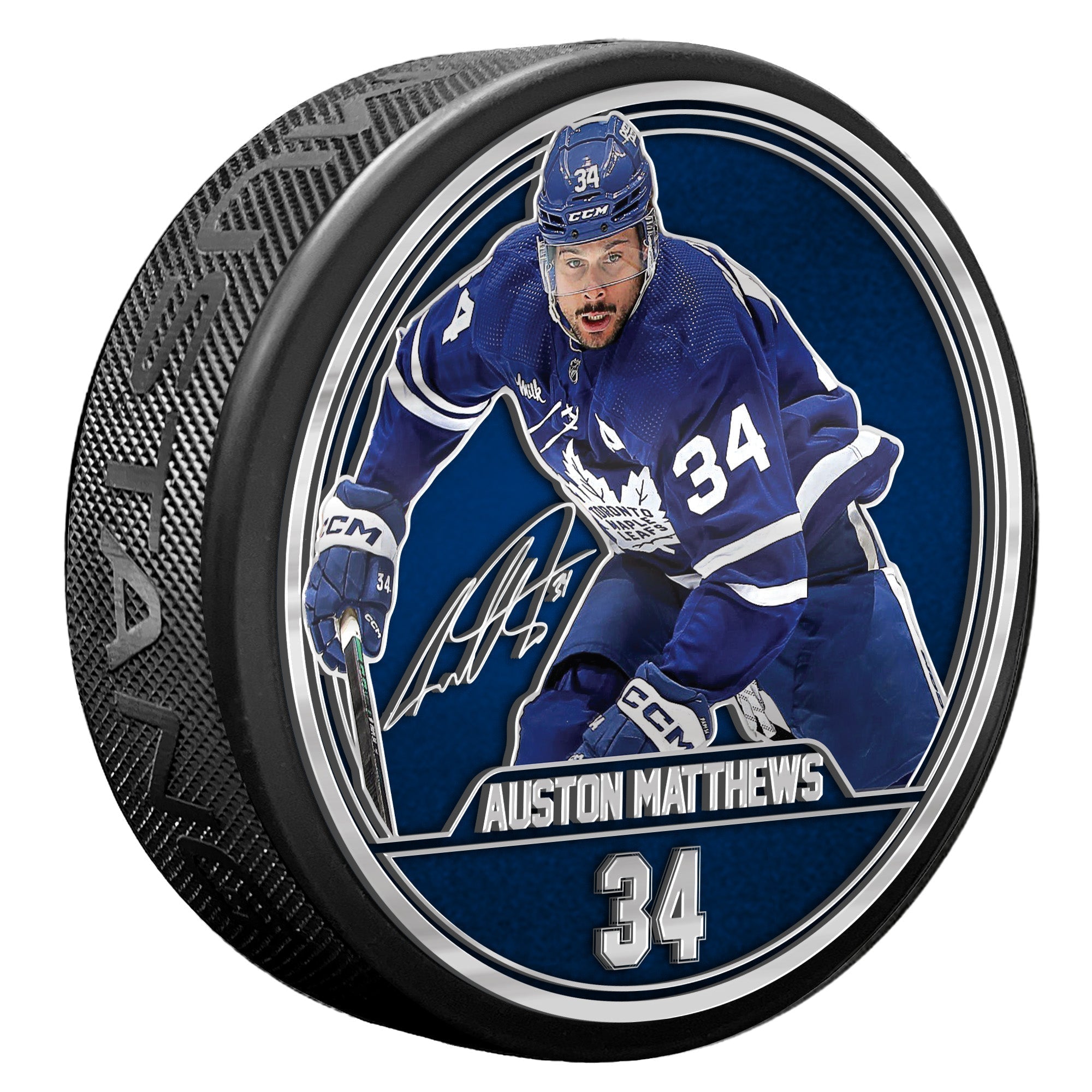 Auston Matthews Medallion Puck、mySite、neckold
