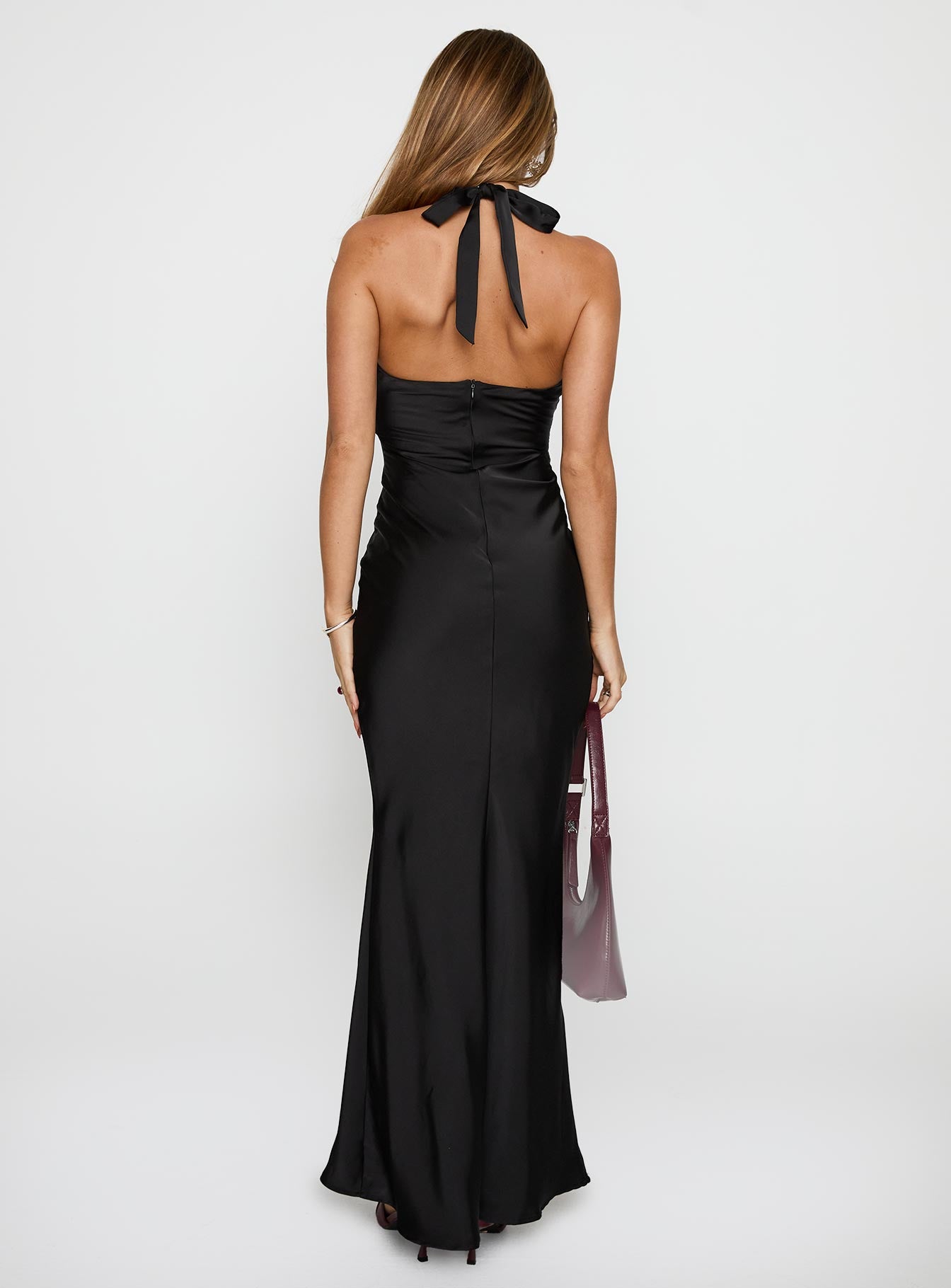 Gloriana Halter Maxi Dress Black、mySite、solidvoid