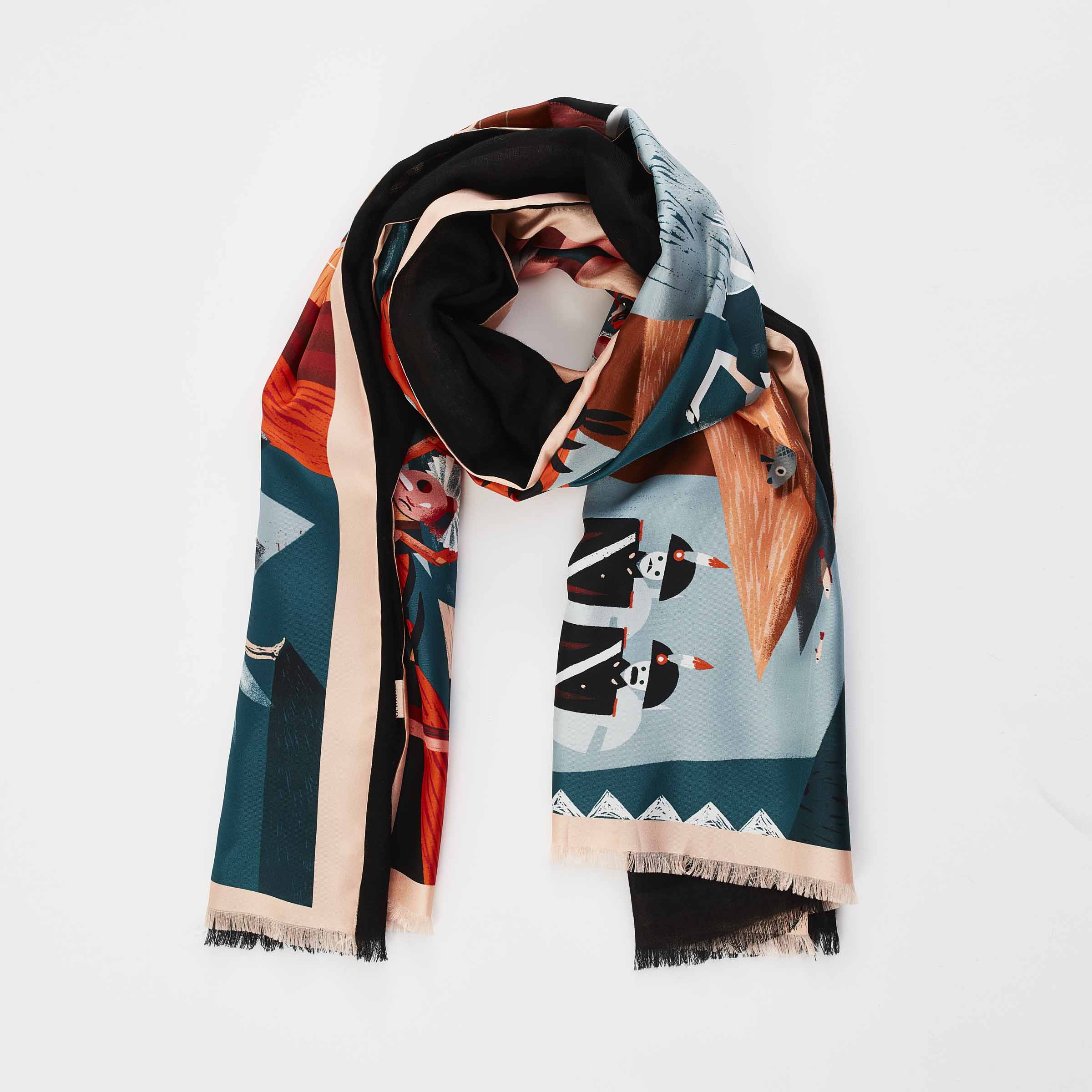 Silk and Cashmere Stole PINOCCHIO by Marco Brancato for Orequo、mySite、neckold