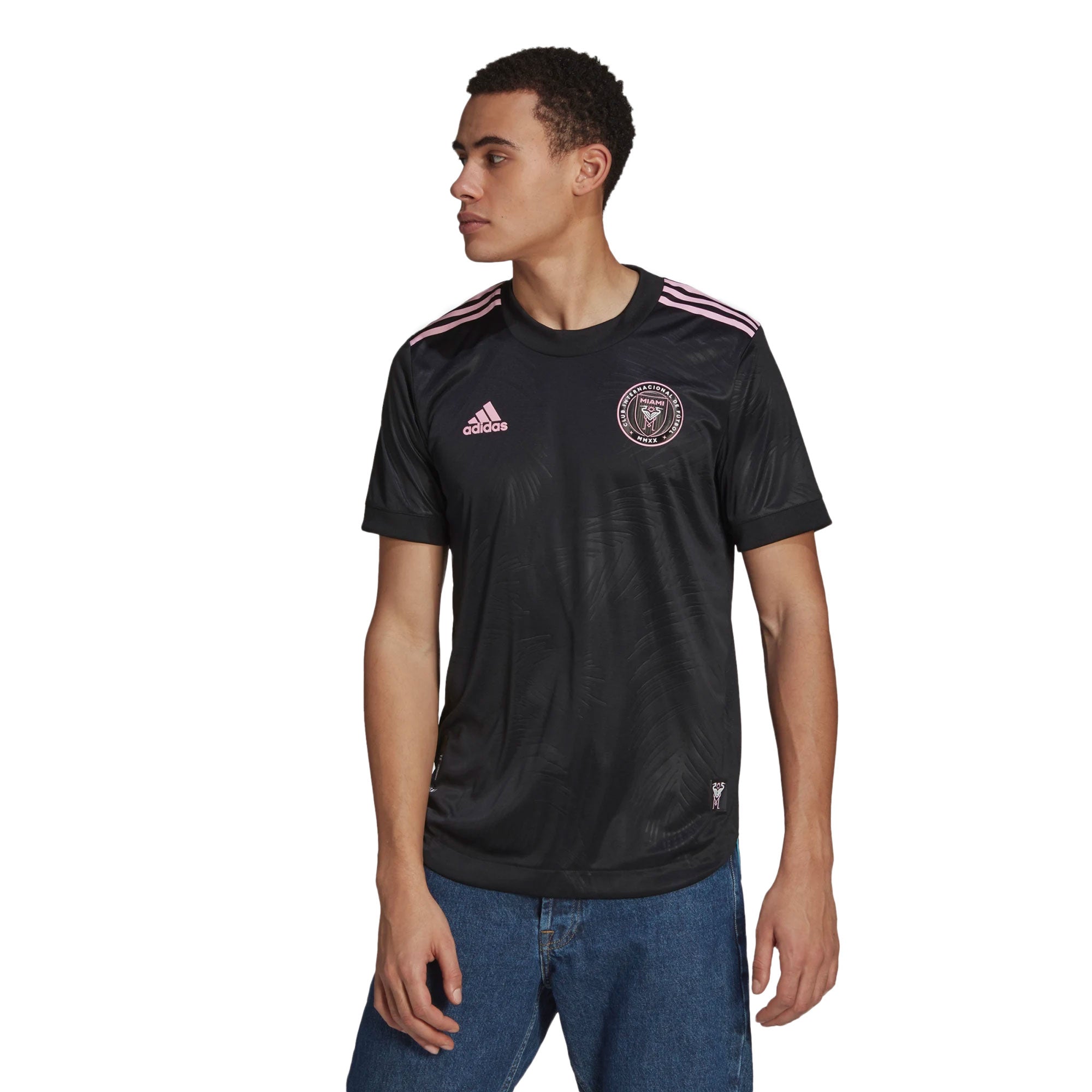 adidas Men's Inter Miami 2021/22 Authentic Away Jersey Black/True Pink、mySite、noshort