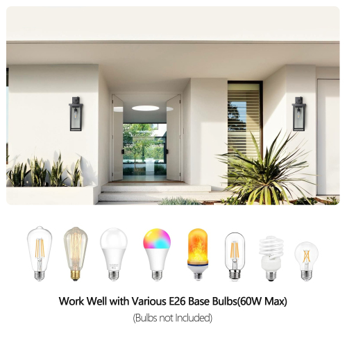 (Same as W1340119953/L1014) 4-Light Black Outdoor Wall Light (No Bulbs)、、eastwooduniform