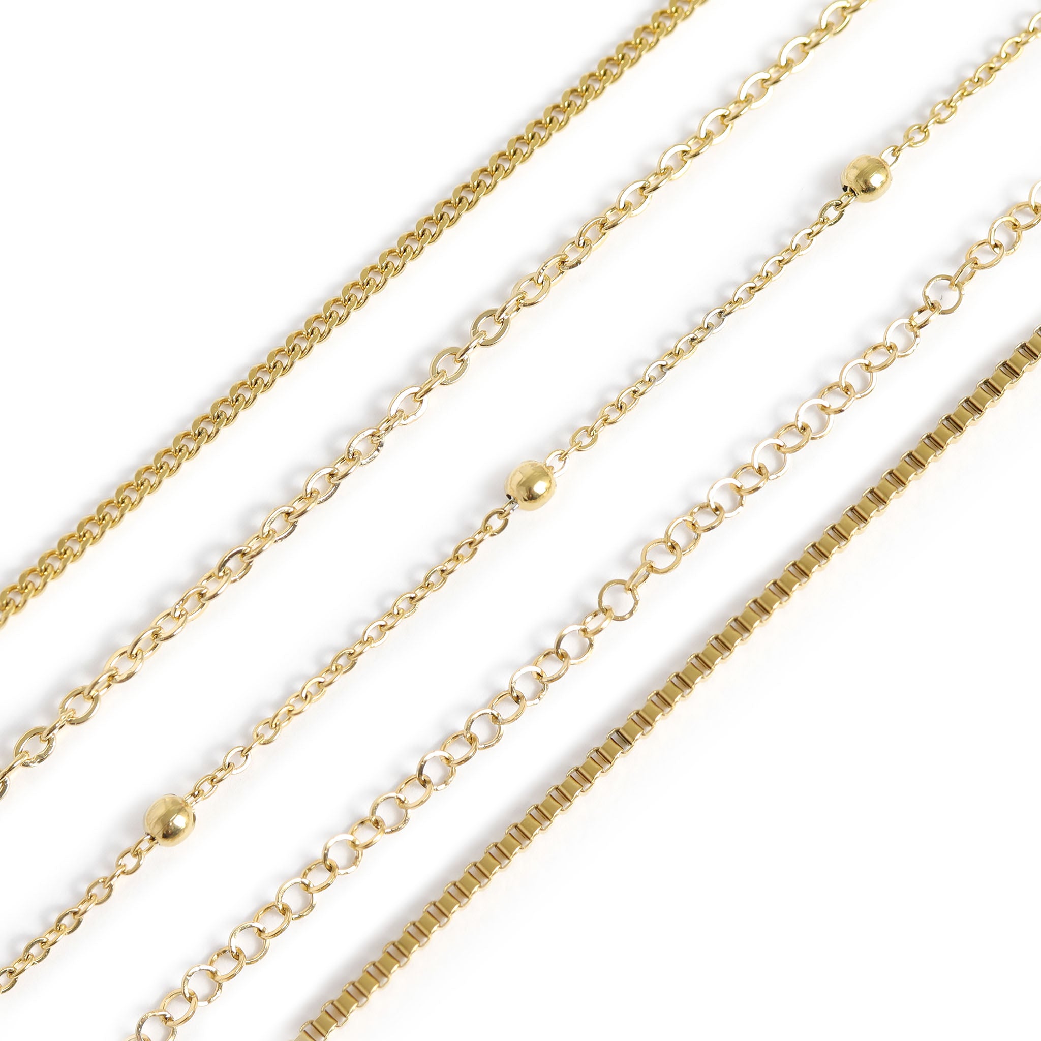 Permanent Jewelry Stainless Steel Chain Starter Kit - 5 Chain Style Pack、mySite、dreamappss