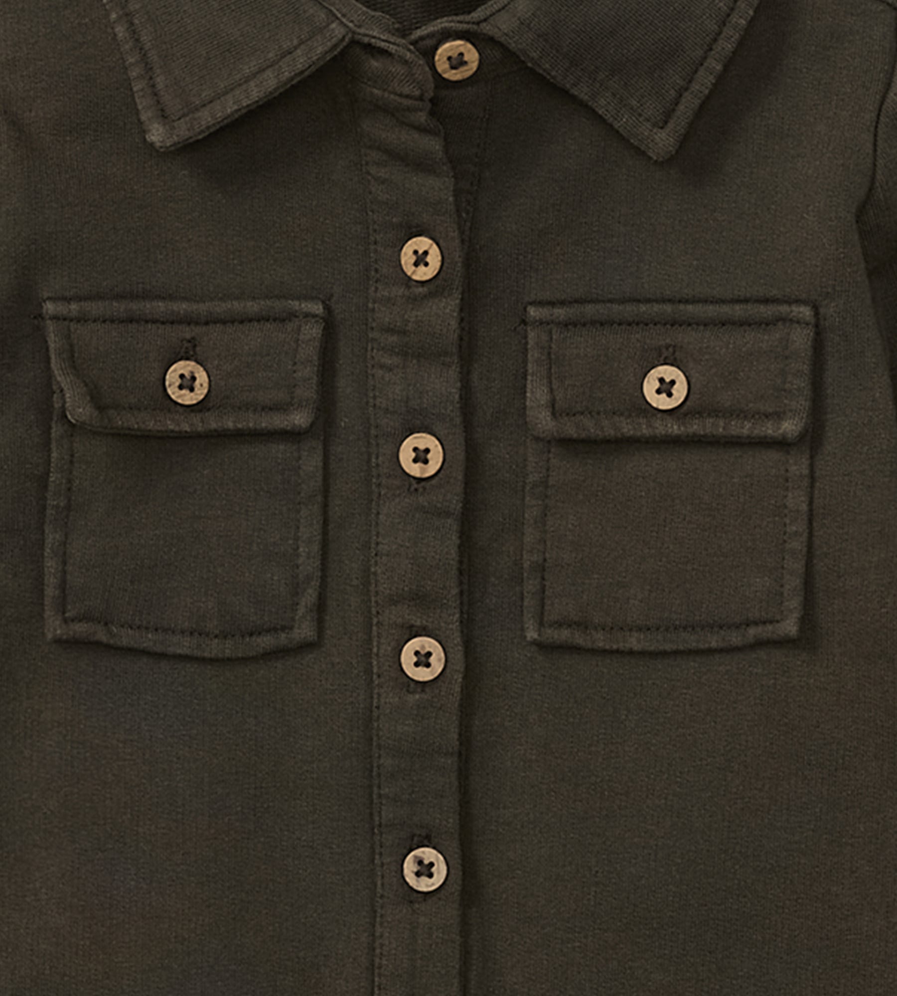 Button Down Organic Cotton Jumpsuit - Shadow、mySite、g9winljtr