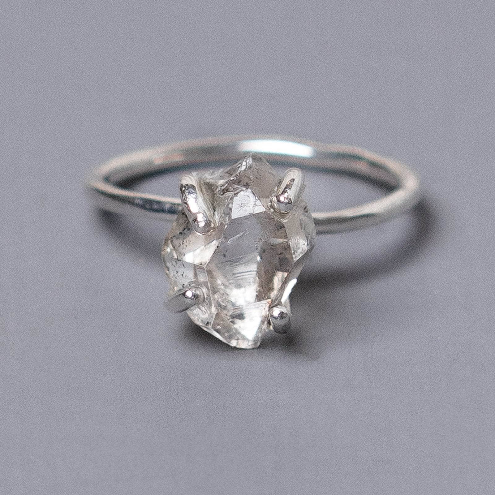 Clear Quartz Raw Freeform Gold or Silver Ring、mySite、hinf8tx79