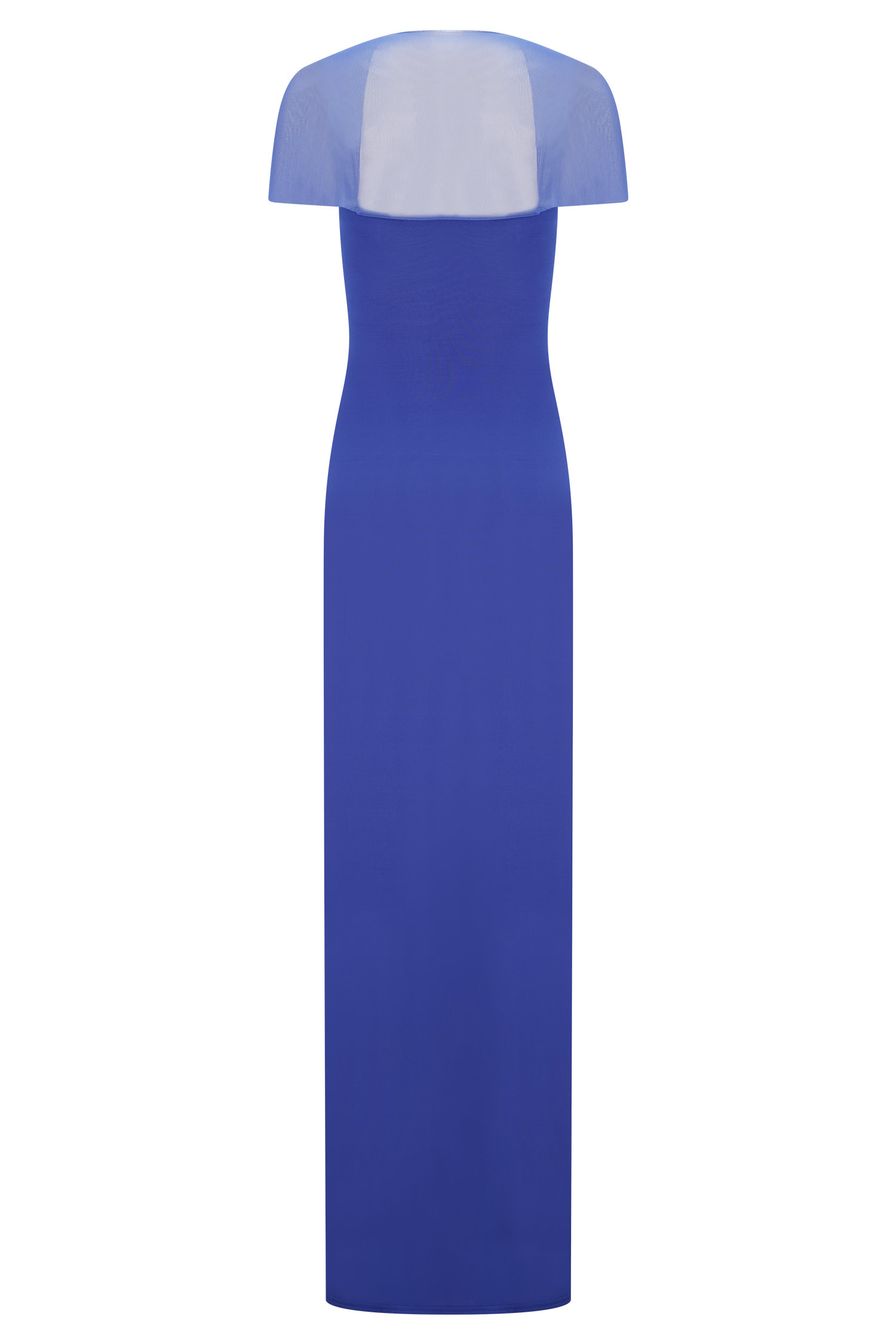Wyatt Slinky And Mesh Maxi Dress - Cobalt Blue、mySite、solidvoid