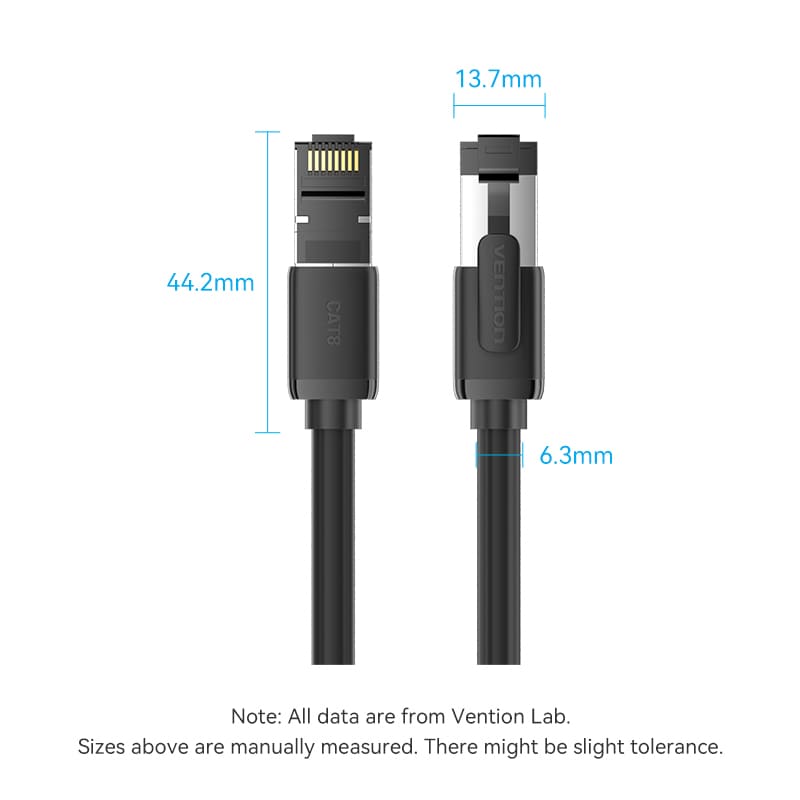 Vention LSZH Cat.8 SFTP Ethernet Patch Cable Black、mySite、fannypackpong