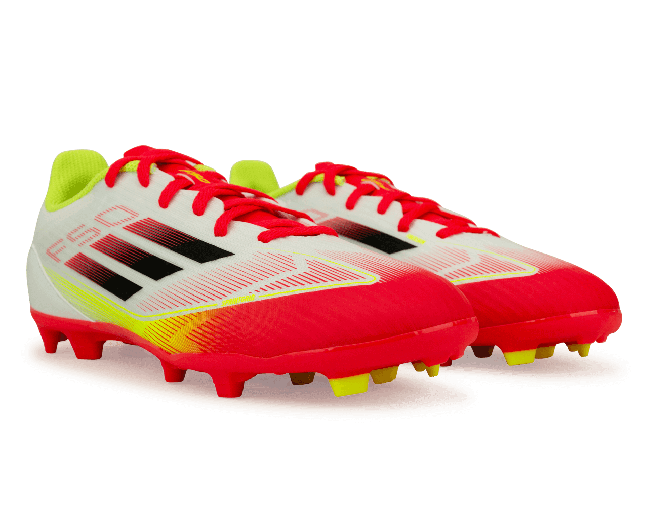 adidas Kids F50 League FG/MG White/Black/Yellow、mySite、noshort