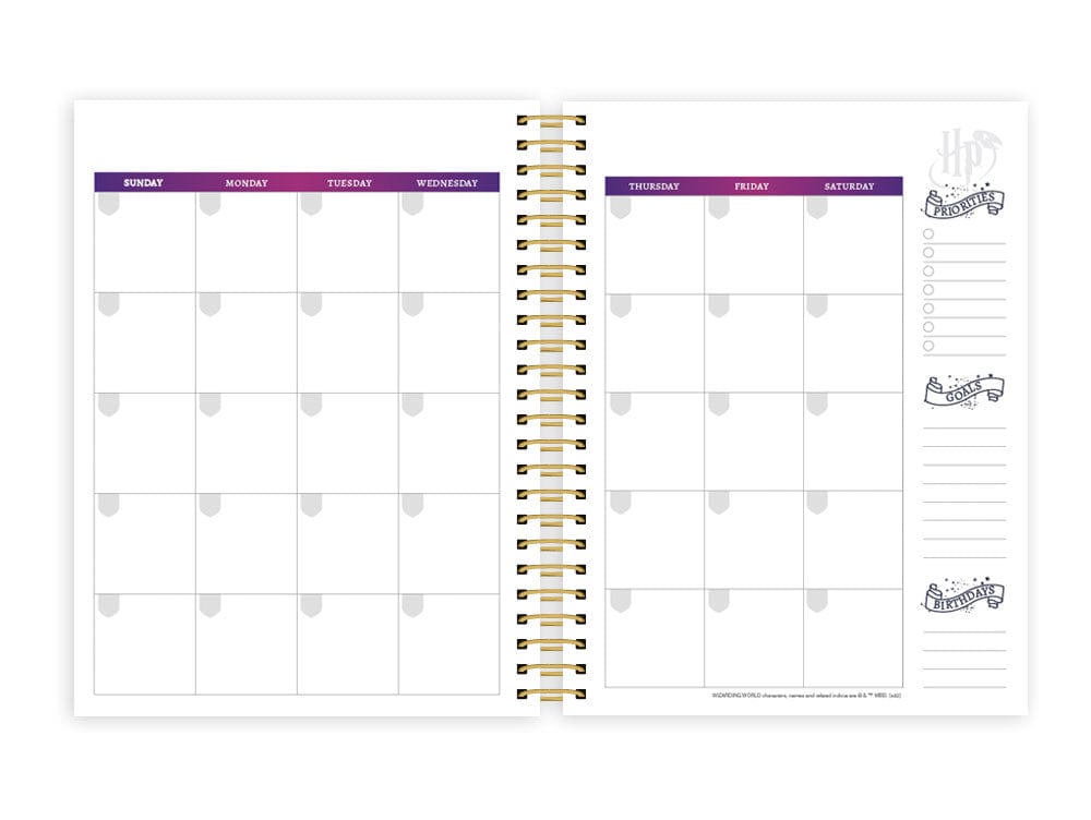  Harry Potter Weekly Planner - Hogwarts Floral Crest、mySite、ghnorth