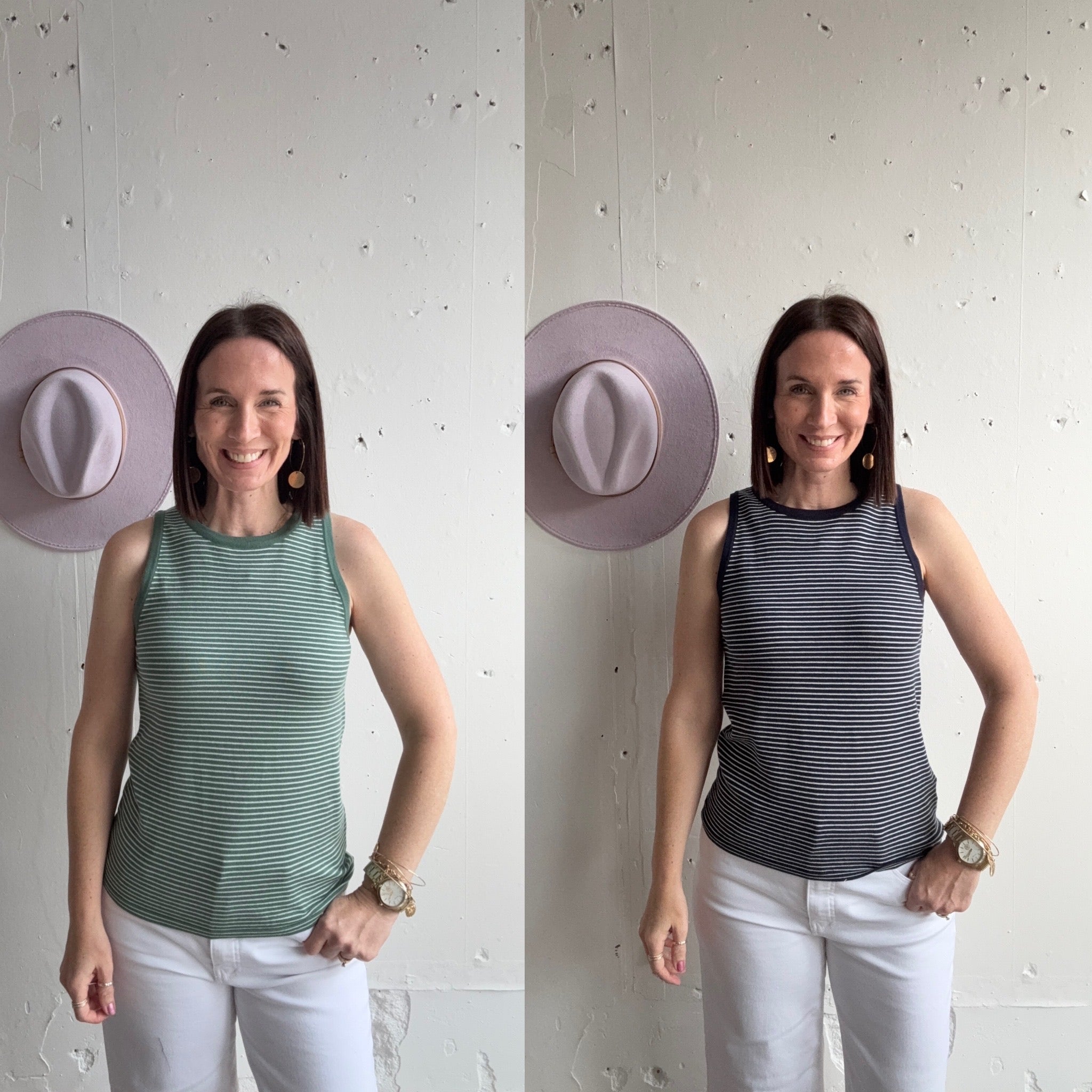 Holly’s Striped Tank、mySite、garagedoors4me