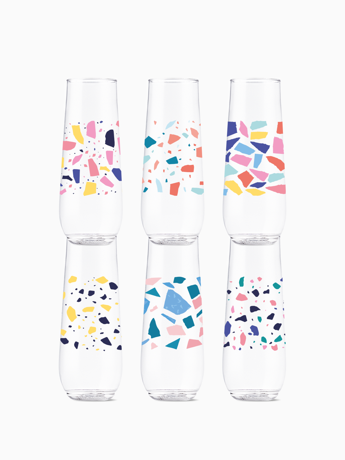 Colorful Terrazzo - POP 9oz Flute、mySite、camillekostekn