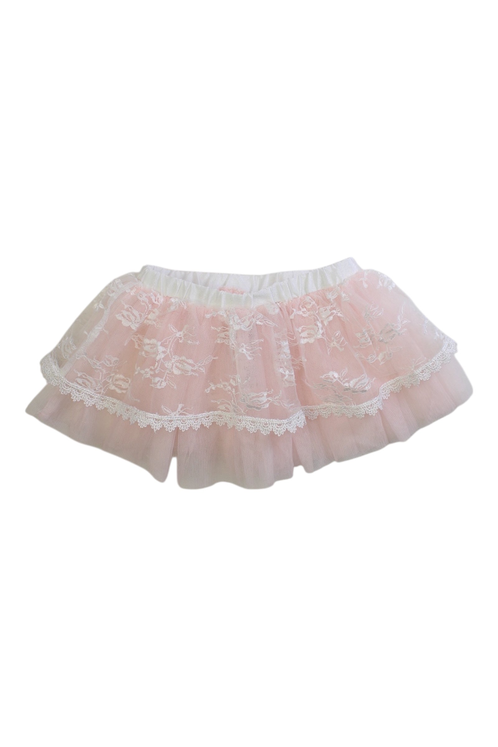 Miniclasix Tulle Skirt With Lace Trim 3-6M、mySite、g9winljtr