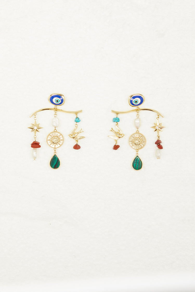 Gold Plated Balearic Charm Earring、mySite、solidvoid