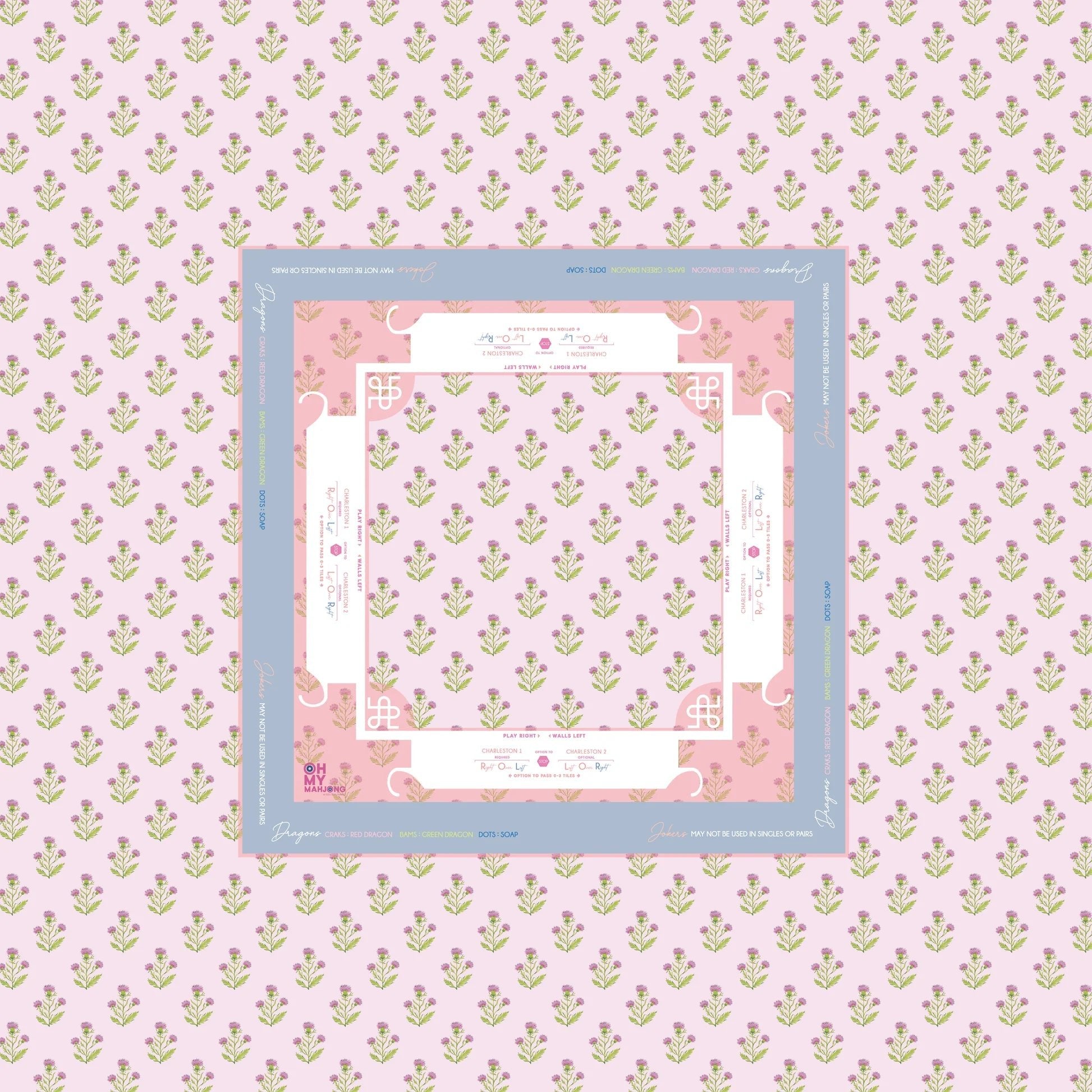  Purple Thistle Instructional Mahjong Tablecloth、mySite、elrpsem3k