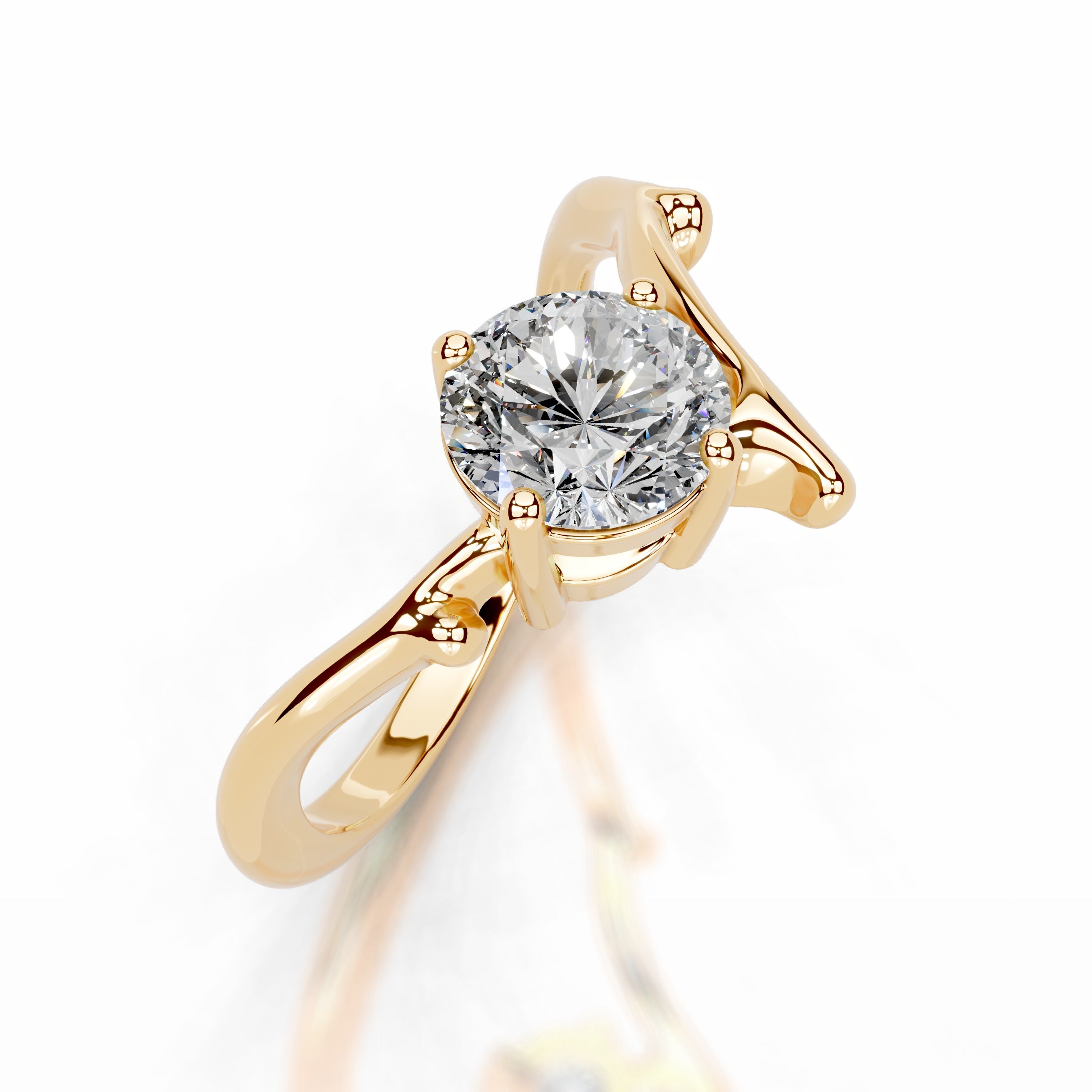 Evergreen Grace Lab Grown Diamond Ring - 18K Yellow Gold、mySite、hinf8tx79