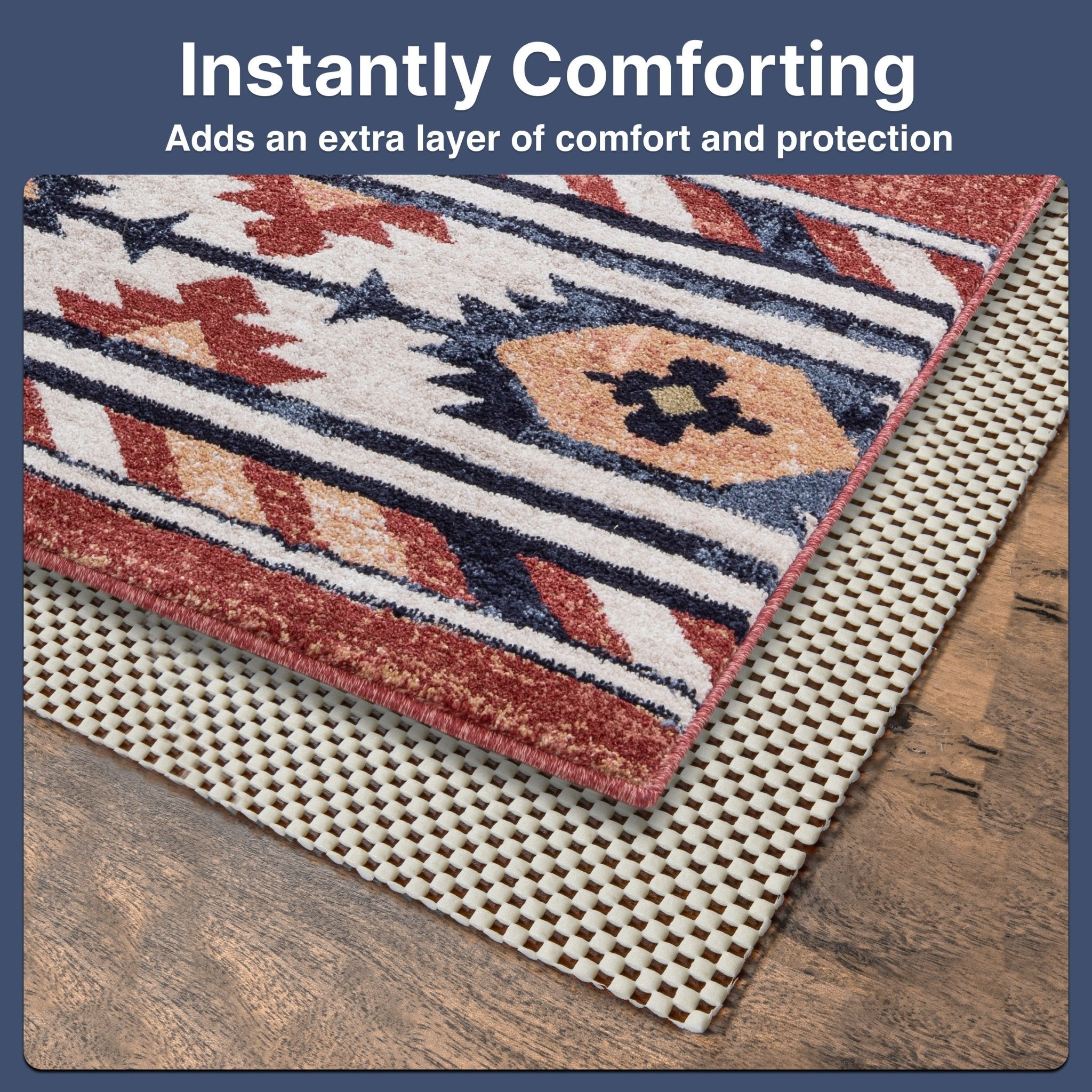 Elle Basics Rug Pad - Your Non-Slip Solution for Any Surface - 1/8 Thick Cushioned - All-Floor Protection、mySite、gigharbornorthrealestate