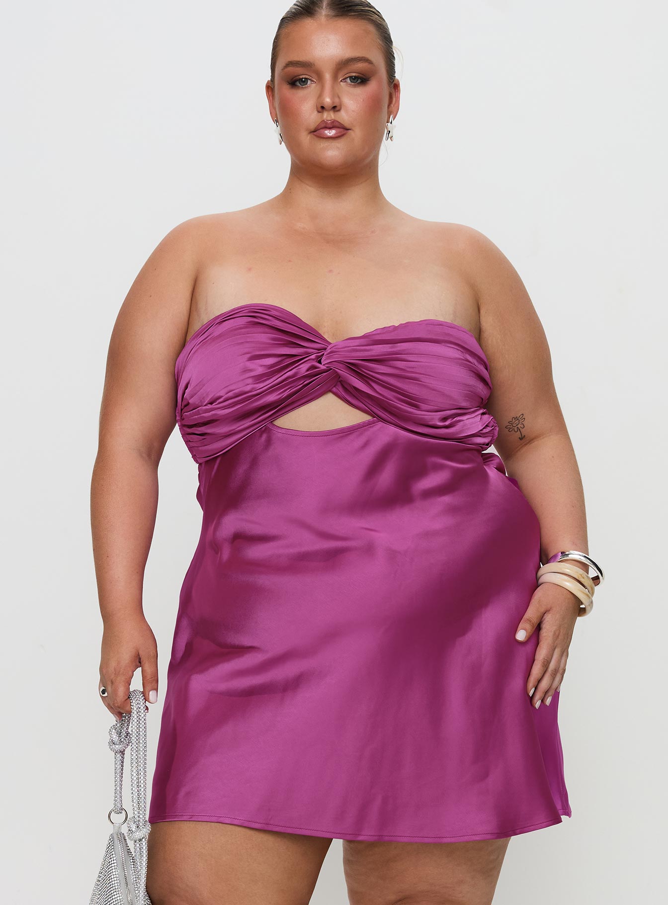 Faviola Mini Dress Purple Curve、mySite、solidvoid