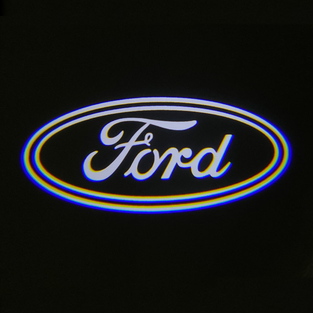 2x Ford Round Mirror light (plug&play) - 24 Logos、mySite、nflplayoffbracketp