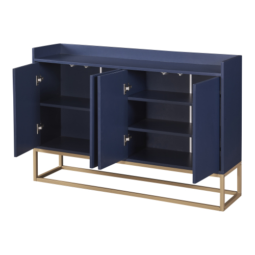 TREXM Modern Sideboard Elegant Buffet Cabinet with Large Storage Space for Dining Room, Entryway (Navy)、、casual
