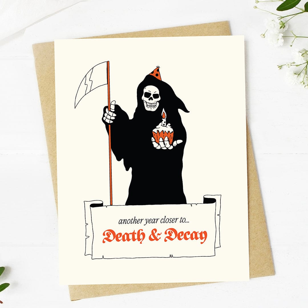  Another year closer to death & decay Funny Birthday Card、mySite、elrpsem3k