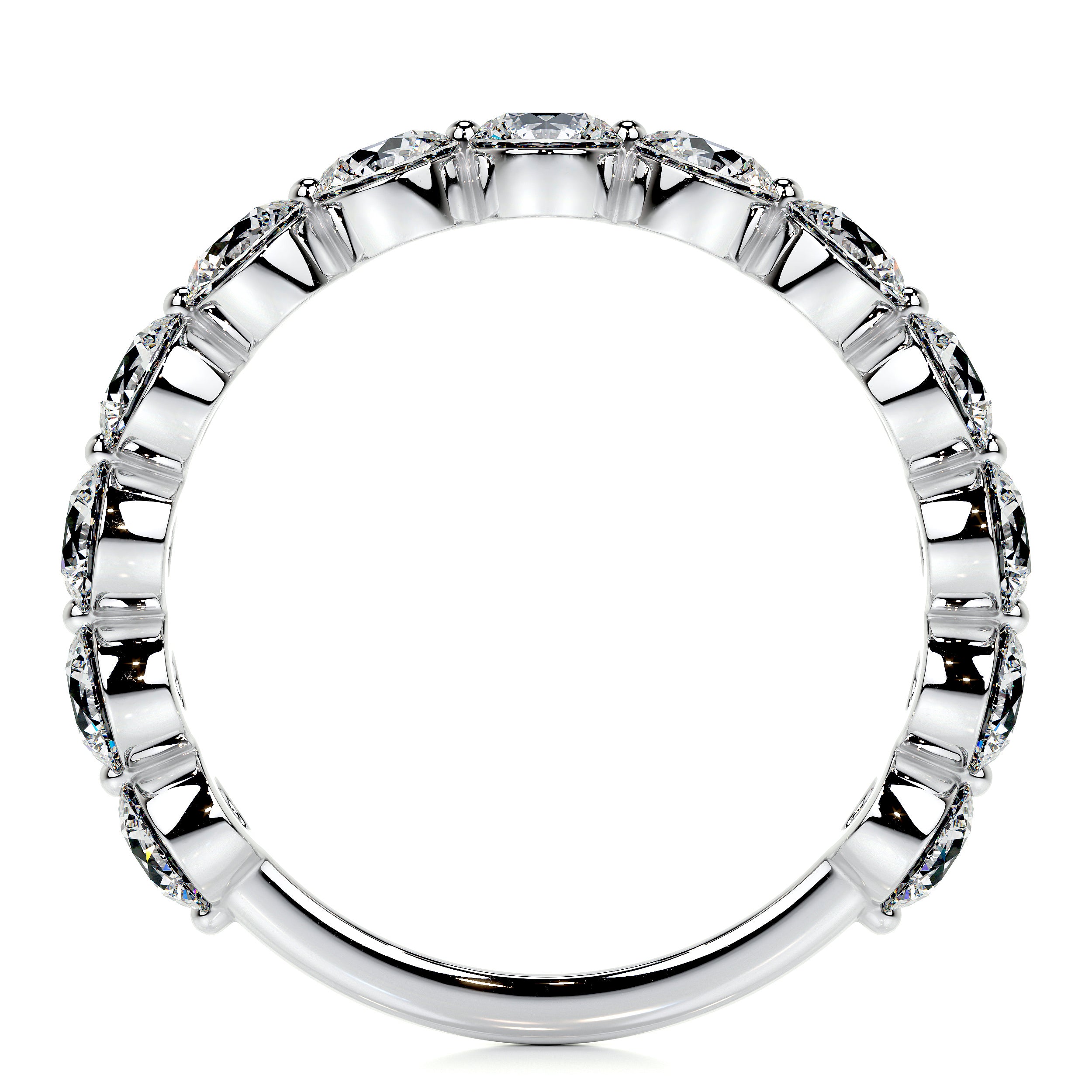 Josie Lab Grown Half-Eternity Wedding Ring (2 Carat) -Platinum、mySite、hinf8tx79