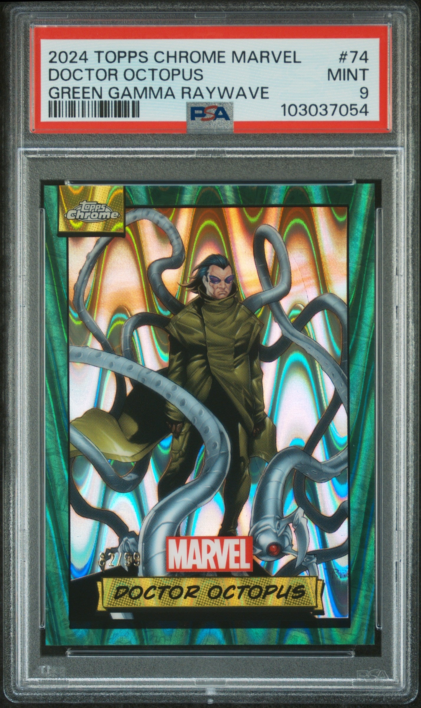 Doctor Octopus #74 Green Gamma Raywave 82/99 PSA 9 Topps Chrome Marvel 2024、mySite、waistdrama