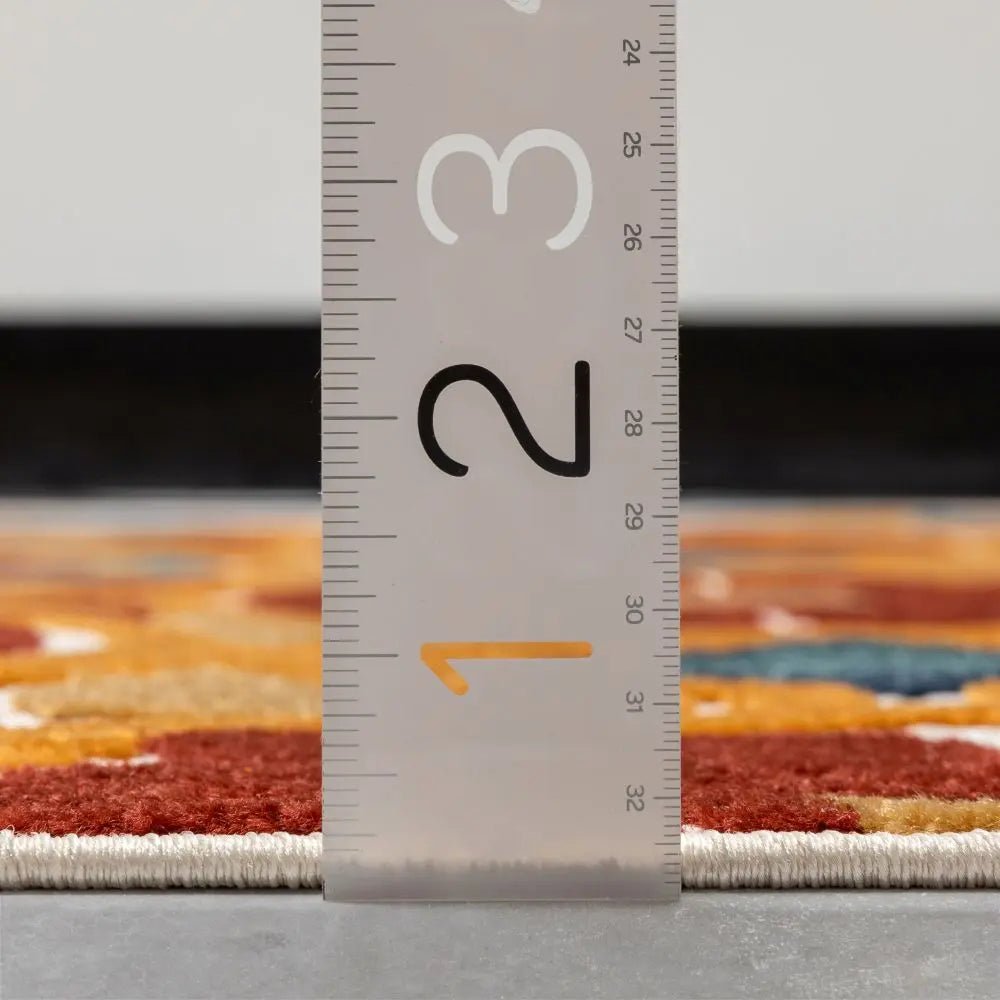 Audun Modern Geometric Indoor/Outdoor Red High-Low Rug、mySite、gigharbornorthrealestate