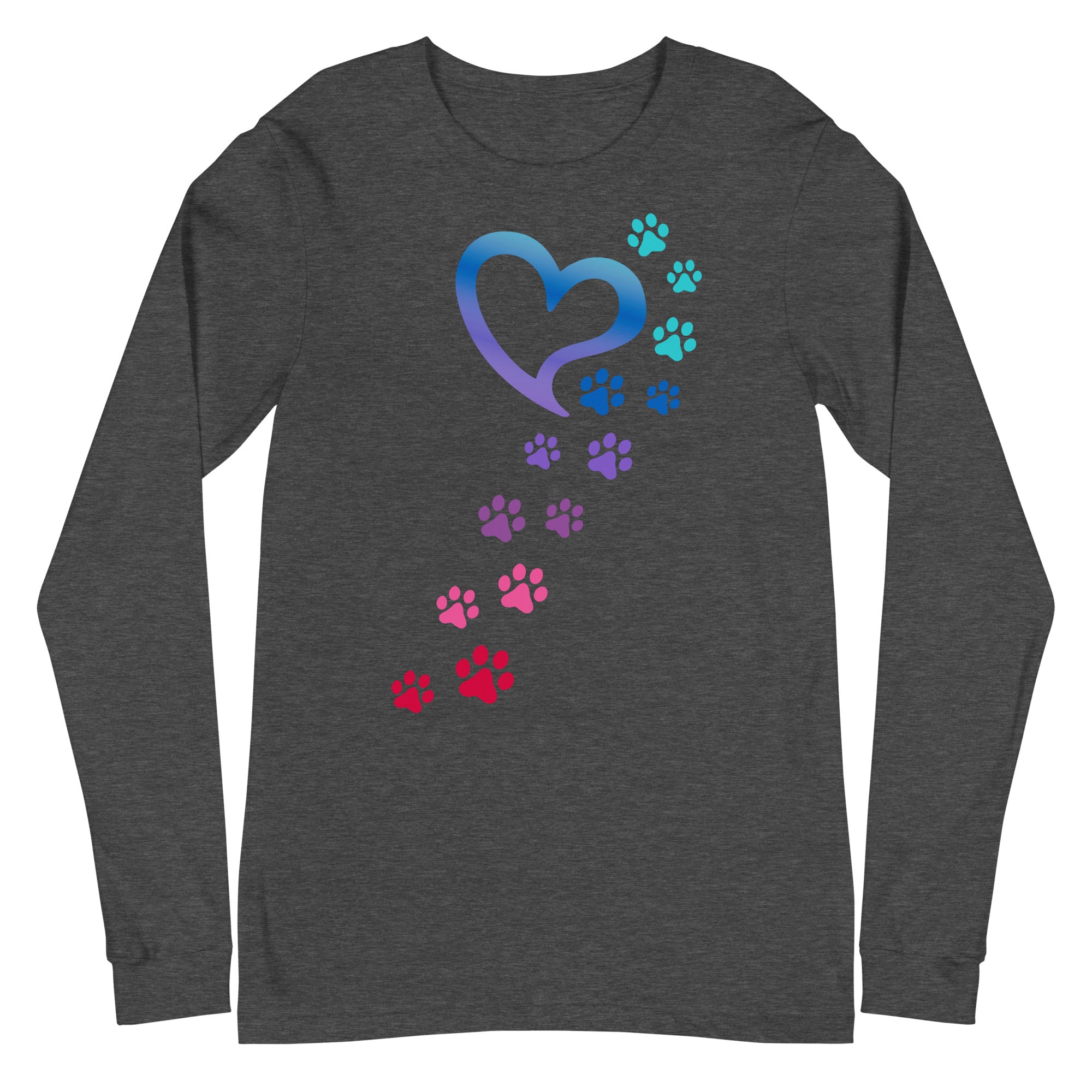 Rainbow Paws To My Heart Long Sleeve Tee、mySite、camillekostekn