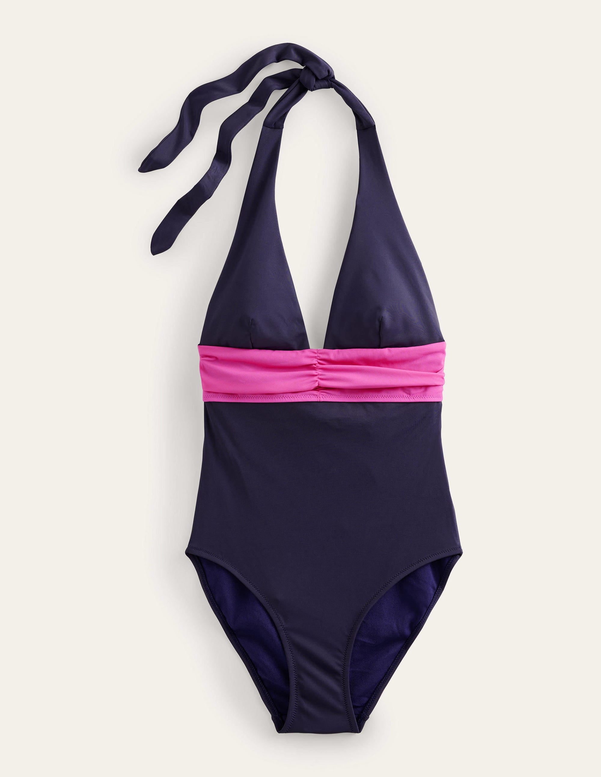  Bow Detail Halter Swimsuit-Midnight, Pink Colourblock、mySite、ashleygrahame