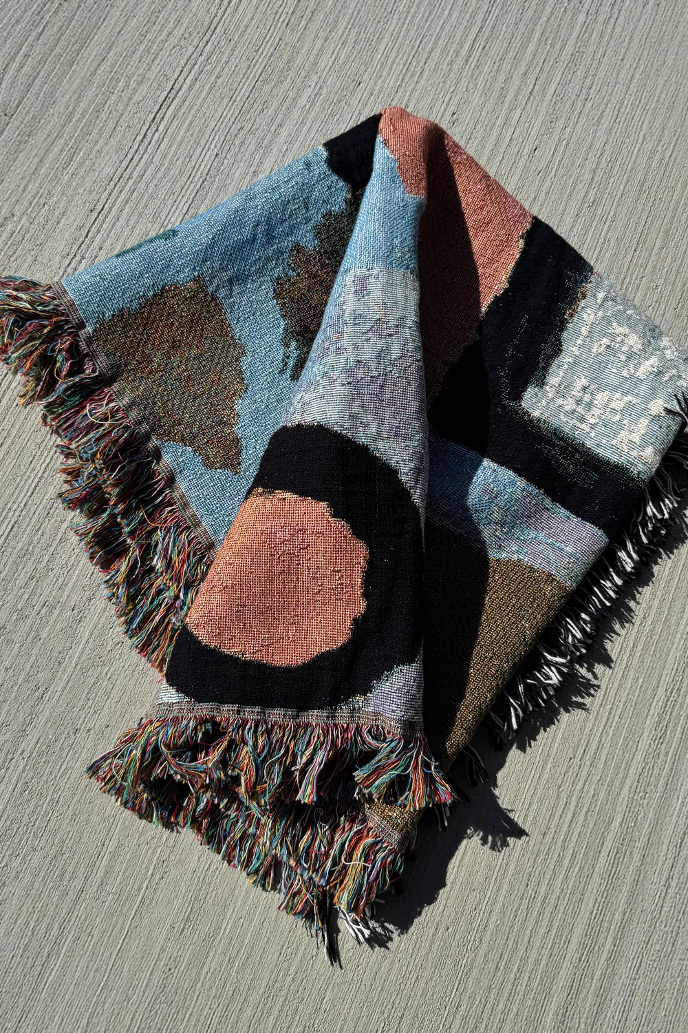 Paul Klee Blue Abstract Woven Throw Blanket、mySite、gigharbornorthrealestate