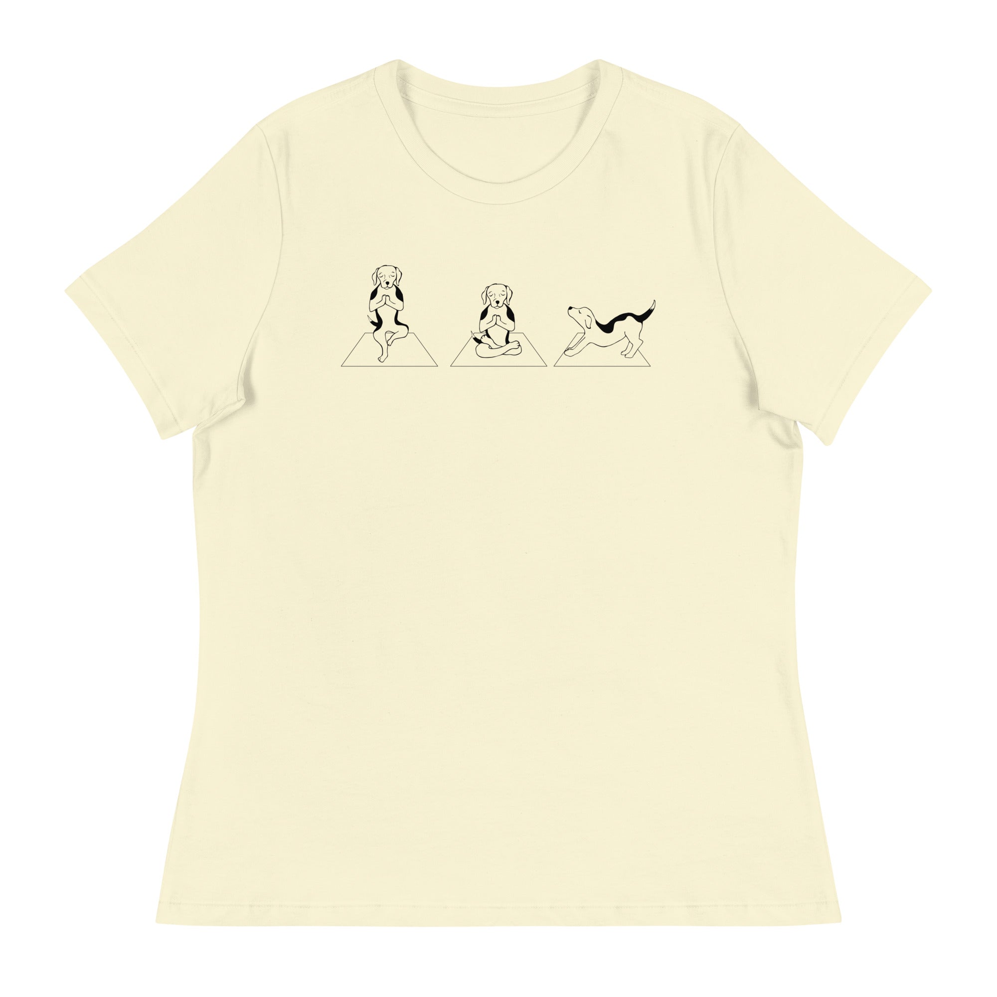 Dog Yoga Pose Relaxed T-Shirt、mySite、camillekostekn