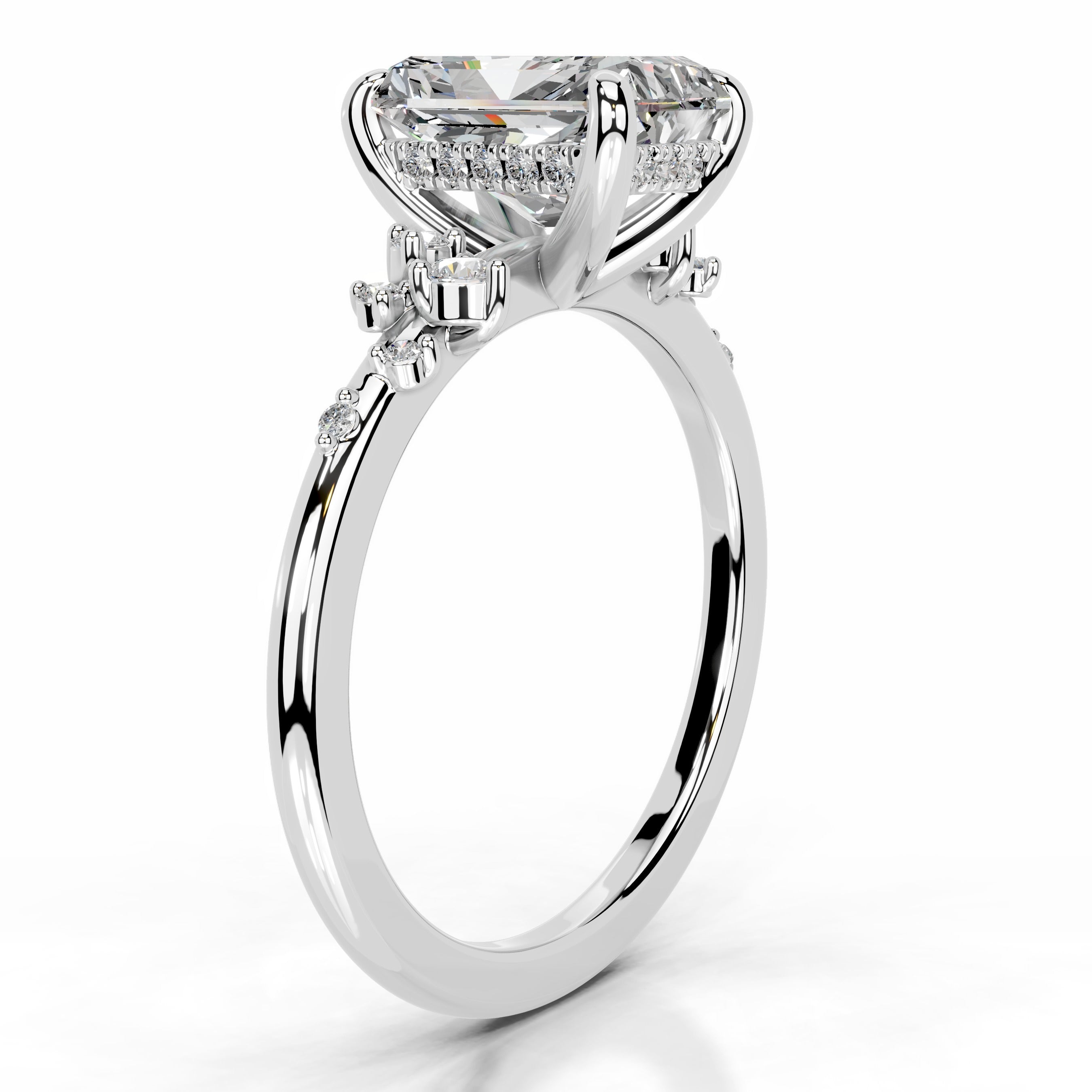 Maisie Moissanite & Diamonds Ring - 14K White Gold、mySite、hinf8tx79