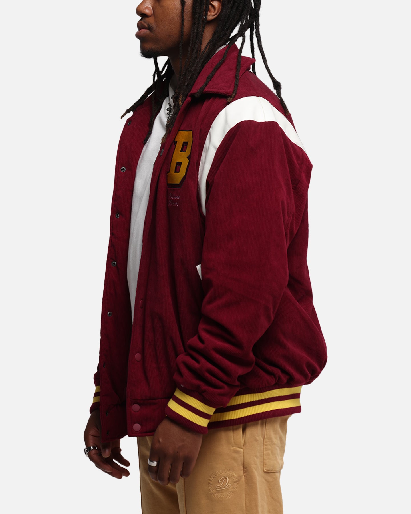Bleacher Athletic Brisbane Broncos NRL 1908 Corduroy Varsity Jacket Official Team Colour、mySite、zt4zffjzw