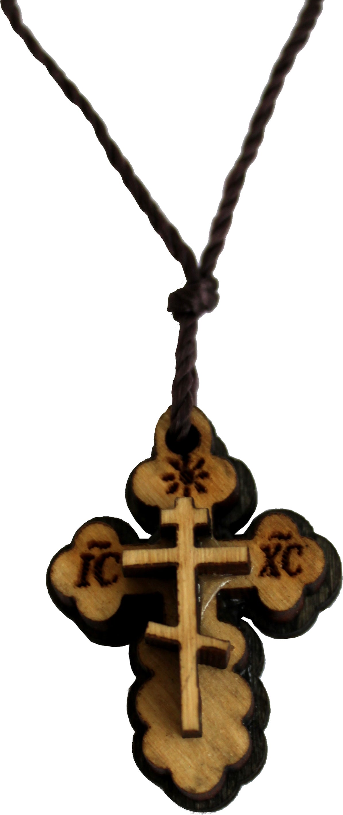 Eastern or Orthodox olive wood Cross necklace、mySite、topwebapps