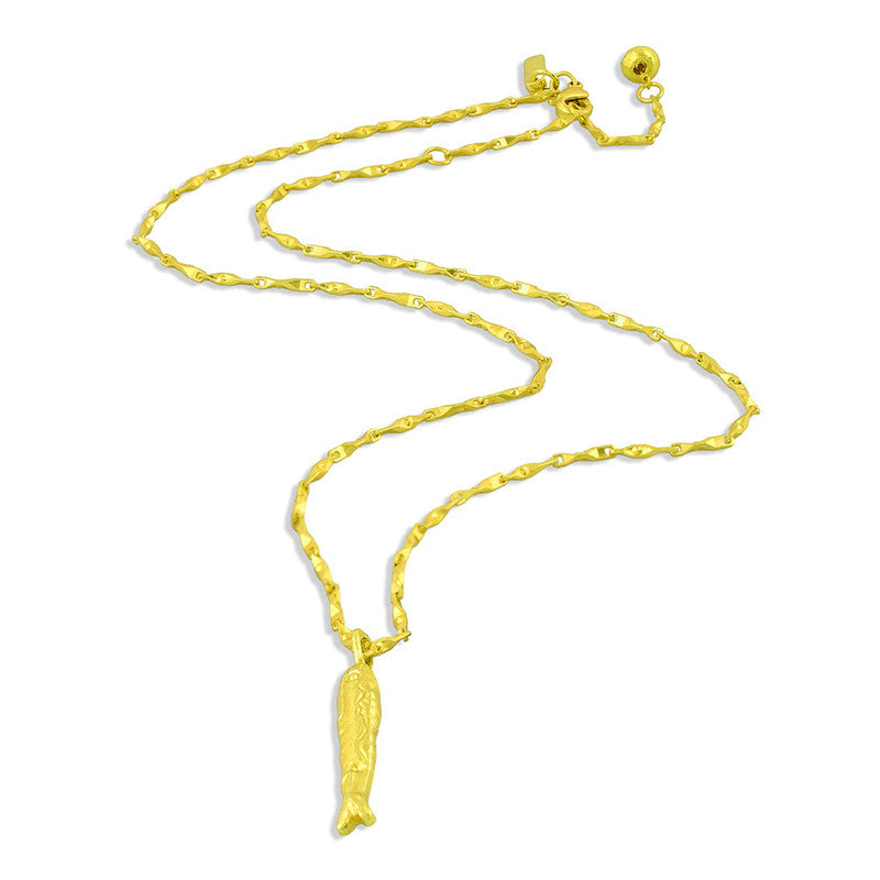 Fish Charm Necklace | 14K Gold Plated、mySite、camillekostekn