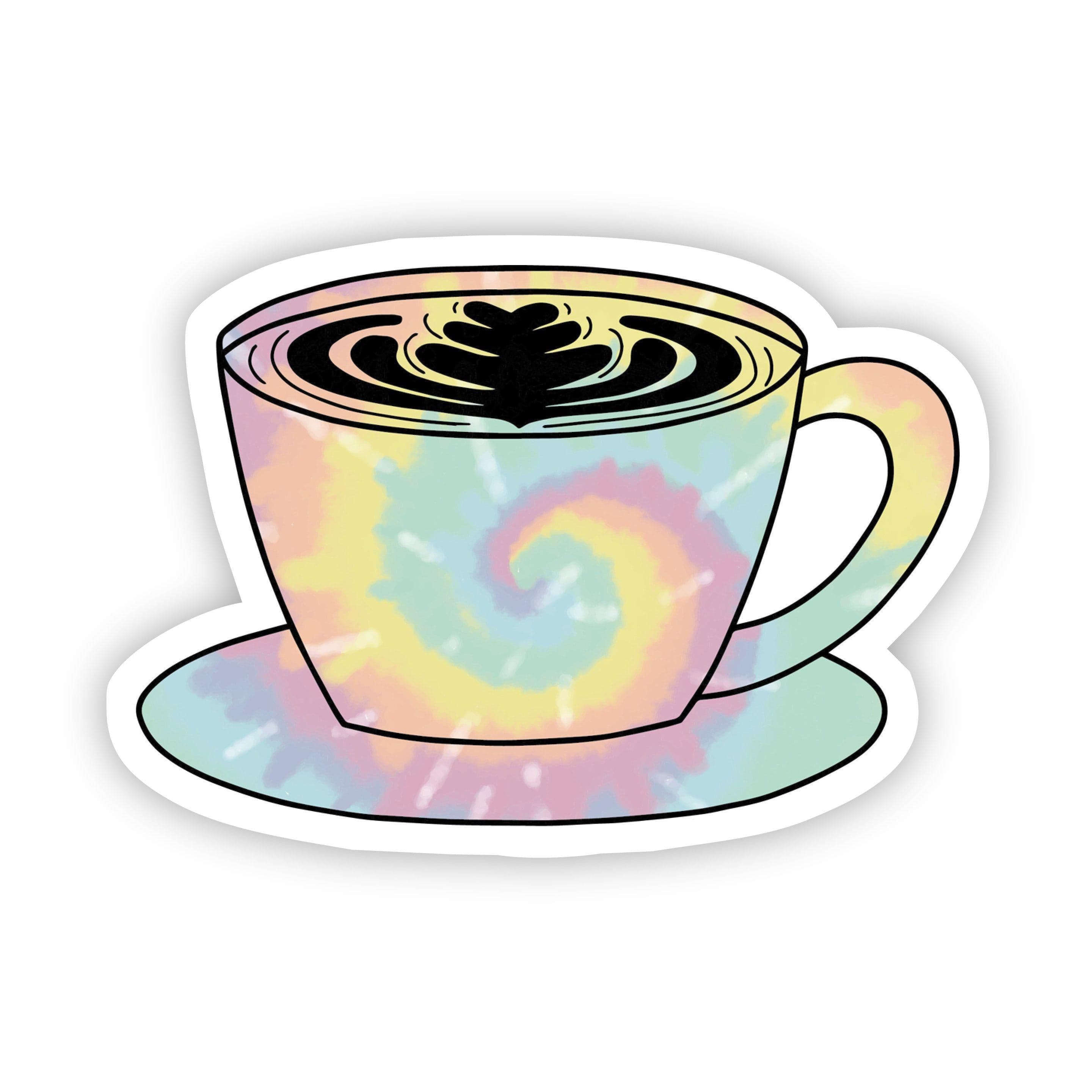  Tie Dye Latte Aesthetic Sticker、mySite、elrpsem3k
