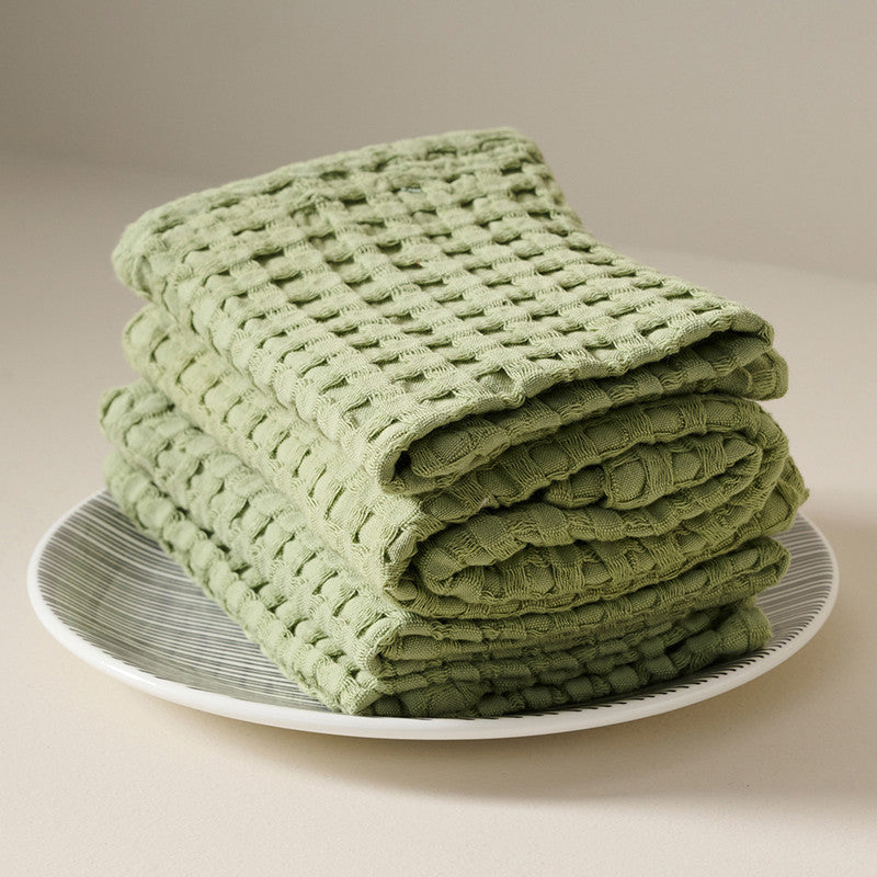 Cotton Face Towel | Waffle | Frosted Green、mySite、camillekostekn