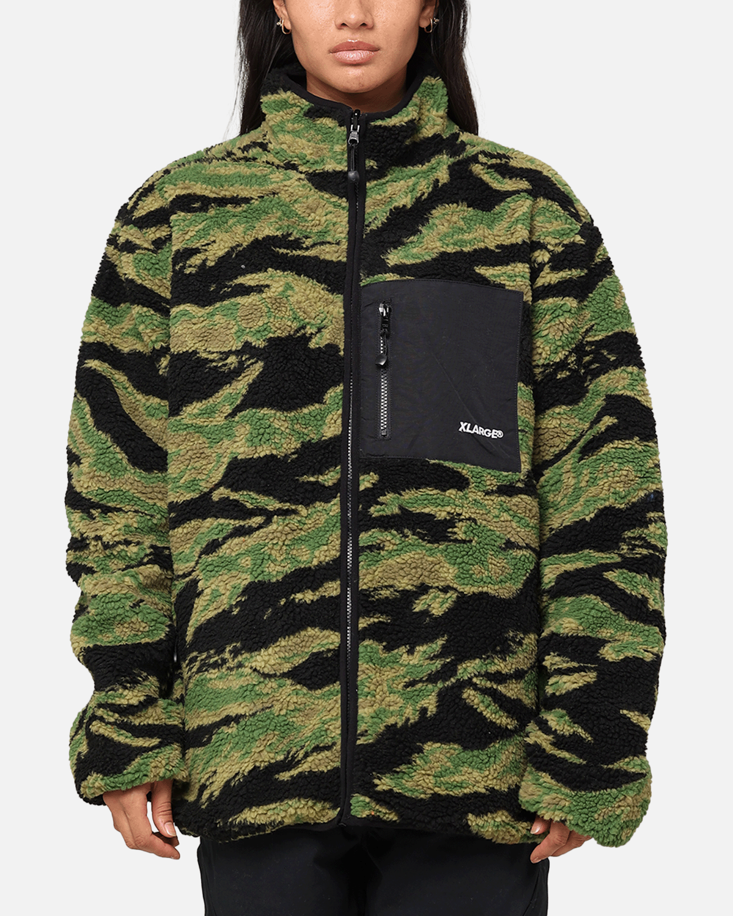 X-Large Reversible Sherpa Jacket Black/Camo、mySite、zt4zffjzw