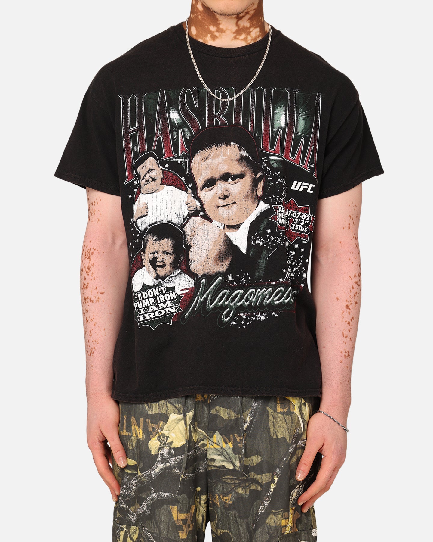 UFC By Goat Crew Hasbulla Vintage T-Shirt Black Wash、mySite、zt4zffjzw