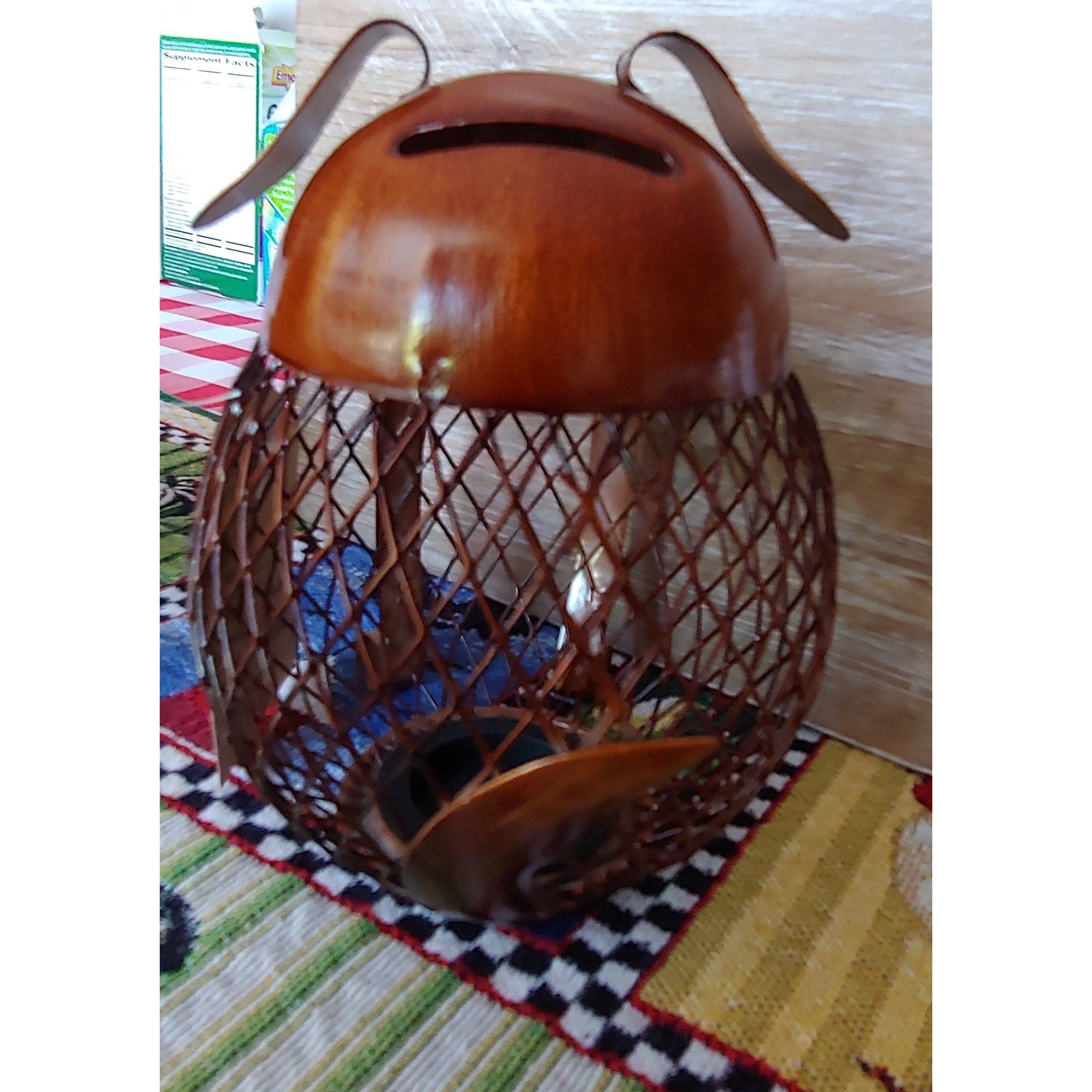 Wire Animal Cork Cages & Banks! Pig, Dog, Cat, Chicken, Cardinal, Owl & More! Metal Craft Decor,、mySite、g9winljtr