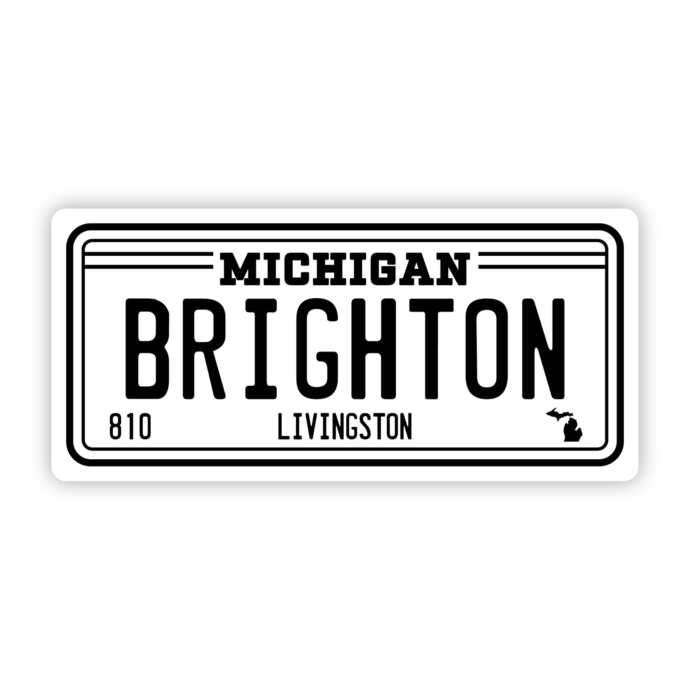  Brighton Michigan 810 License Plate Sticker、mySite、elrpsem3k