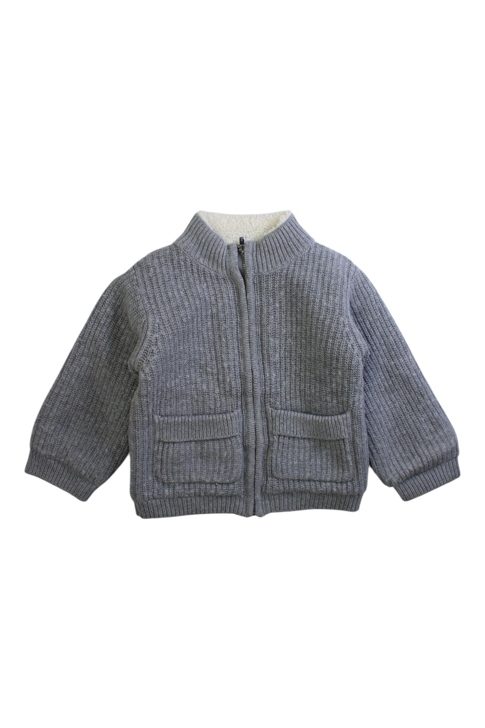 Jacadi Ribbed Knit Zip-Up 3T、mySite、g9winljtr