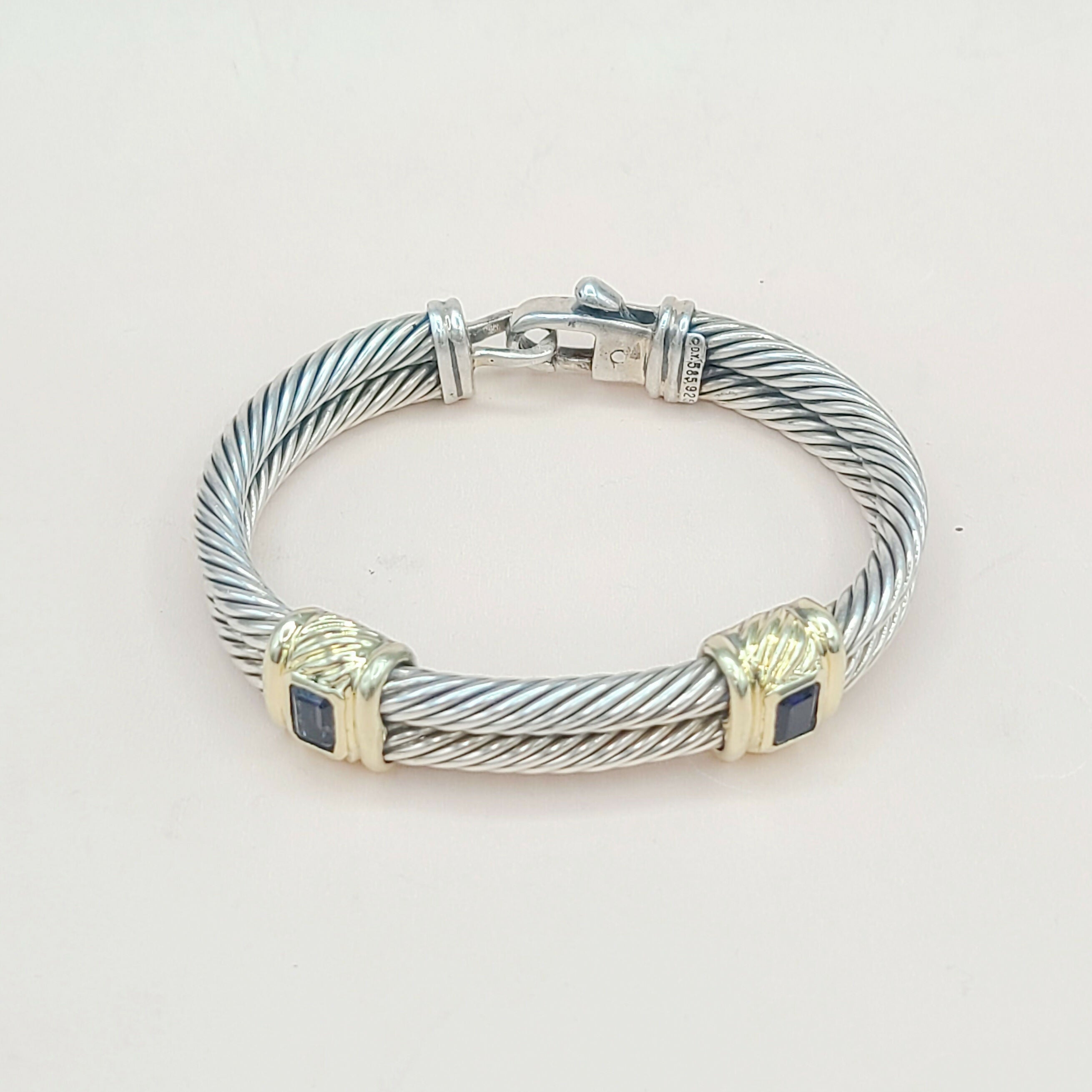David Yurman Double Cable Renaissance Bracelet Iolite & Gold、mySite、hinf8tx79