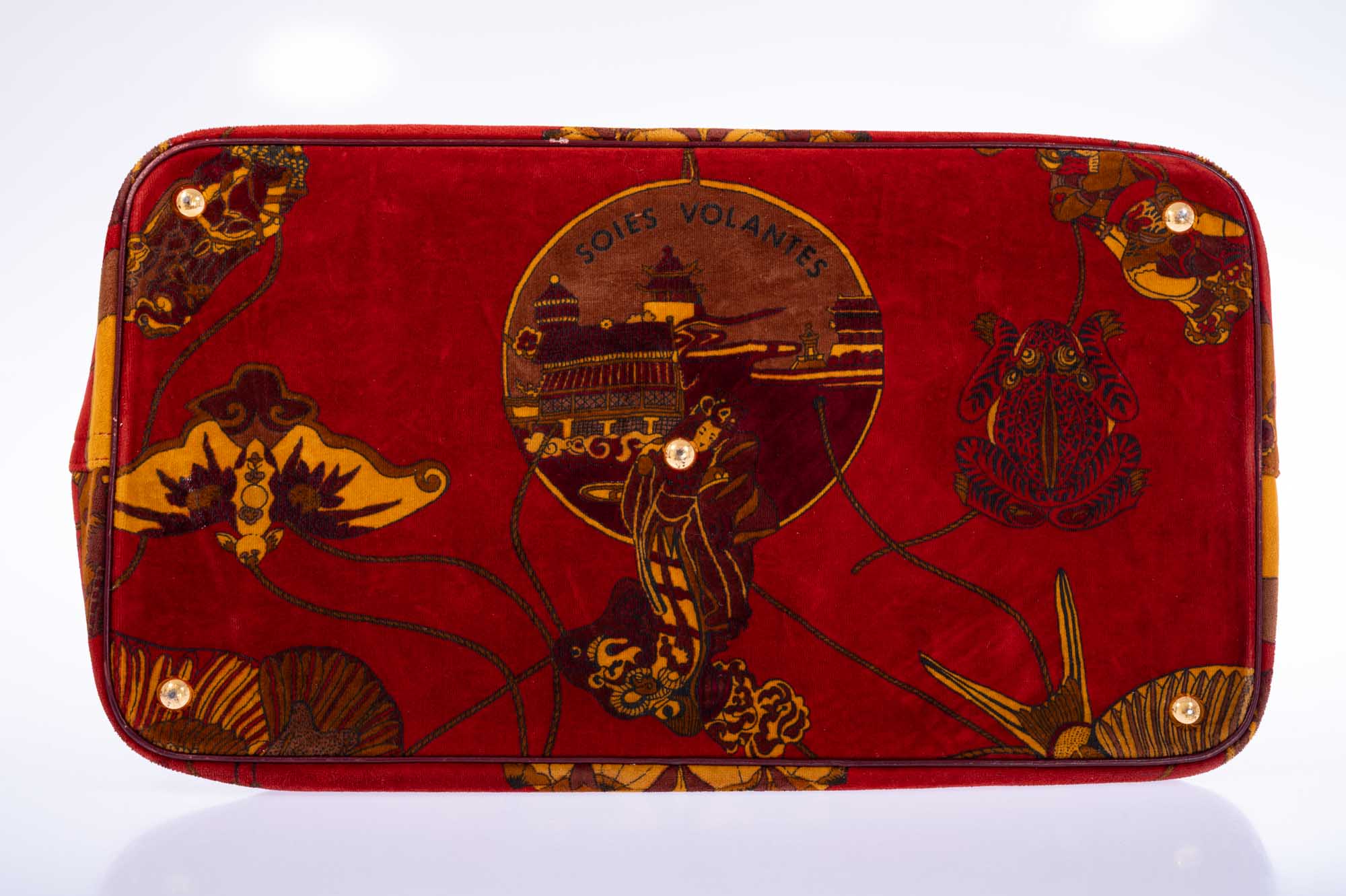 Vintage Hermès Bolide 45 SOIES VOLANTES Rouge H Box and Velvet Travel Bag、mySite、garminoutage.com