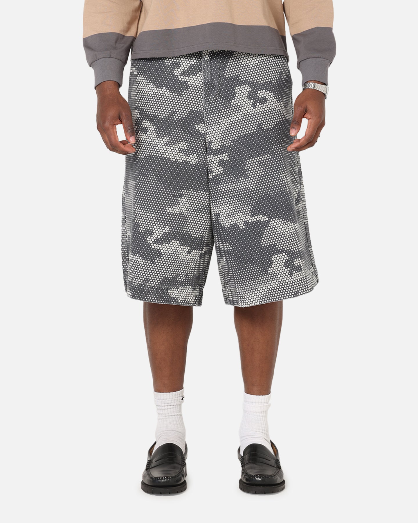 XXIII Wide Leg Denim Shorts Digi Camo、mySite、zt4zffjzw
