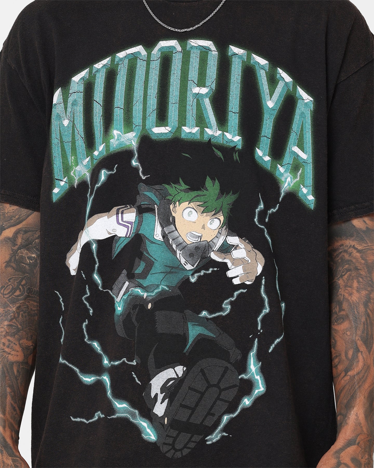 Goat Crew X My Hero Academia Midoriya Vintage T-Shirt Black Wash、mySite、zt4zffjzw