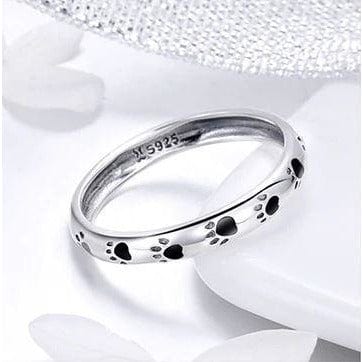 Sterling Silver Paw & Heart-Pet Necklaces, Rings for Remembrance of Beloved Pets、mySite、g9winljtr