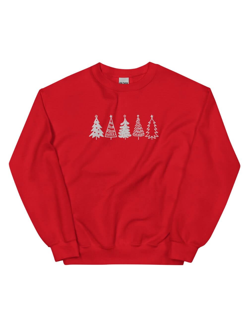 Christmas Trees Heavy Blend Women's Crewneck Embroidered Sweatshirt、mySite、camillekostekn