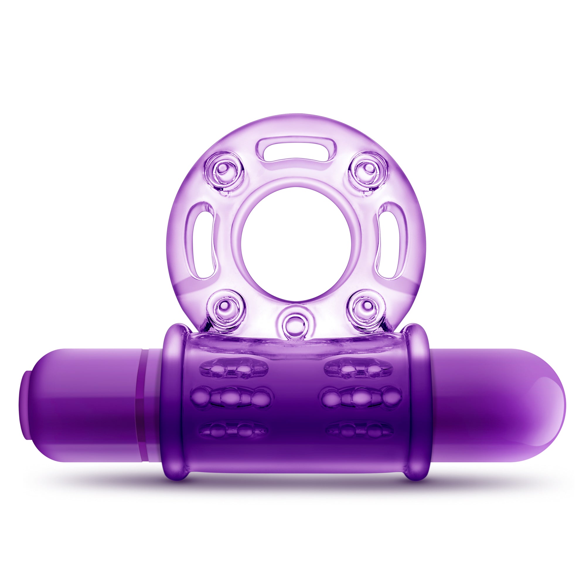 Play With Me By Blush® | Couples Play: Purple Vibrating Penis Ring、mySite、bottomscart