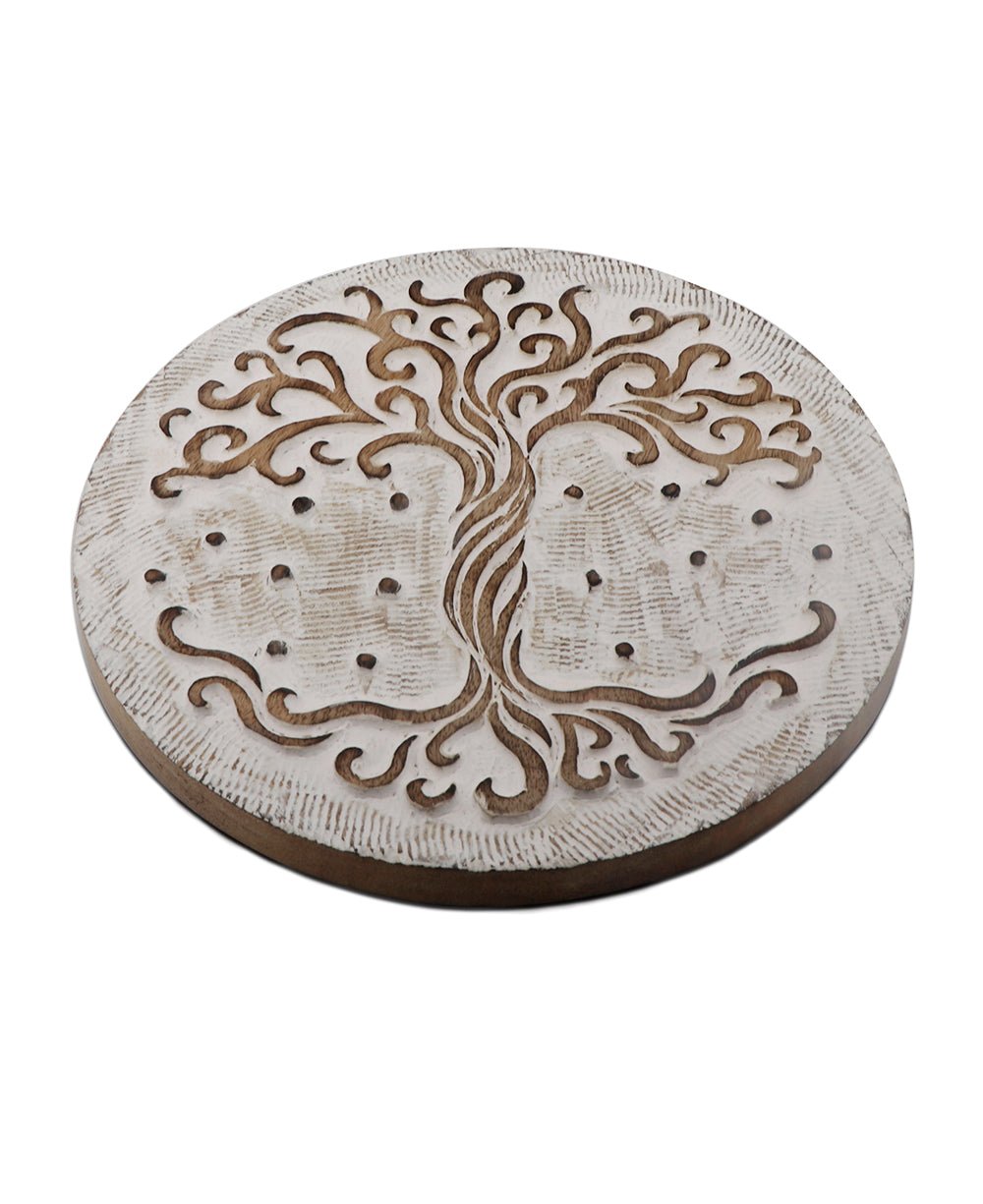 Fairtrade Hand Carved Wood Tree of Life Trivet、mySite、topwebapps