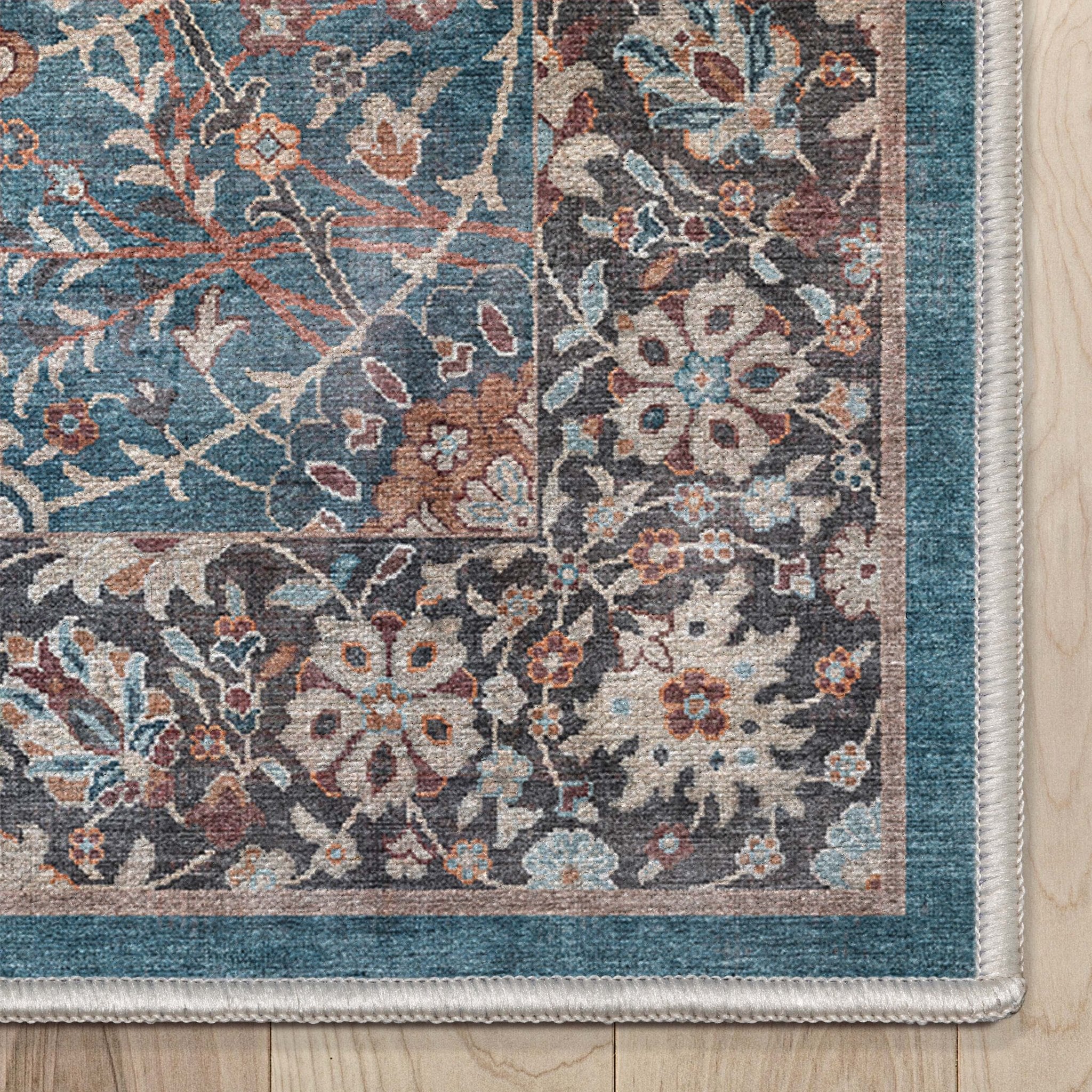 Custom Size Runner Liana Vintage Persian Oriental Teal Choose Your Width x Choose Your Length Hallway Runner Rug、mySite、gigharbornorthrealestate